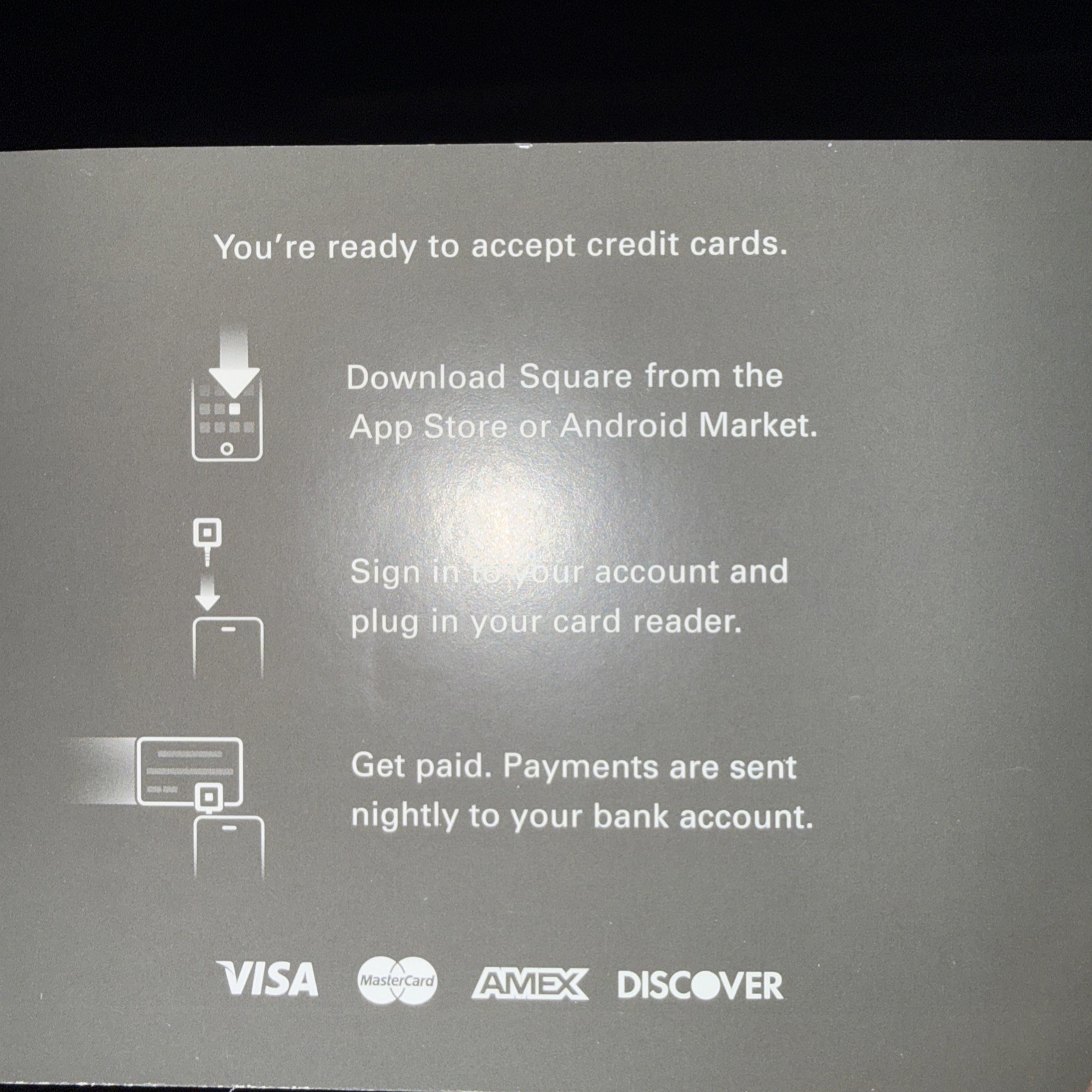SQUARE Mobile Debit Credit Card Reader Smartphone Swipe Payment Apple Android