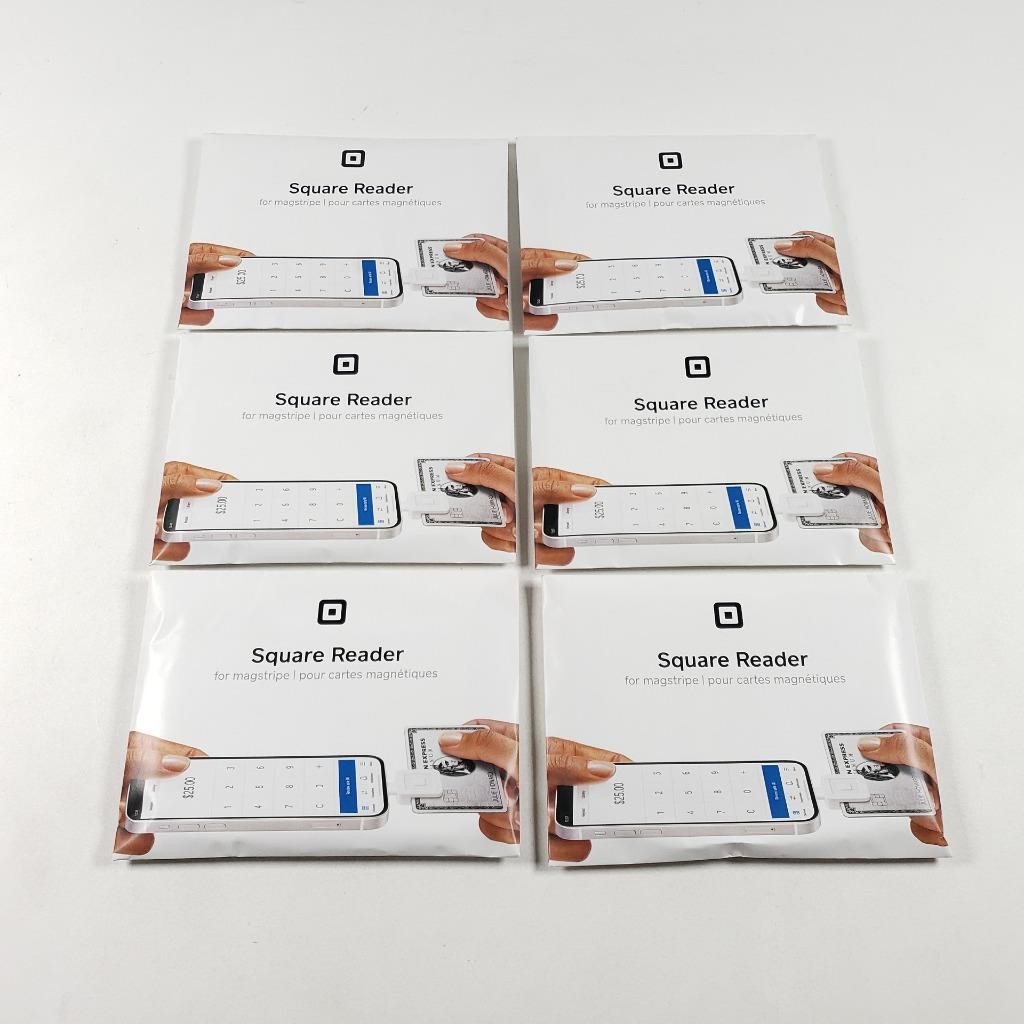 Lot of 6 Square Card Readers for Magstripe with Lightning Connector A-SKU-0525