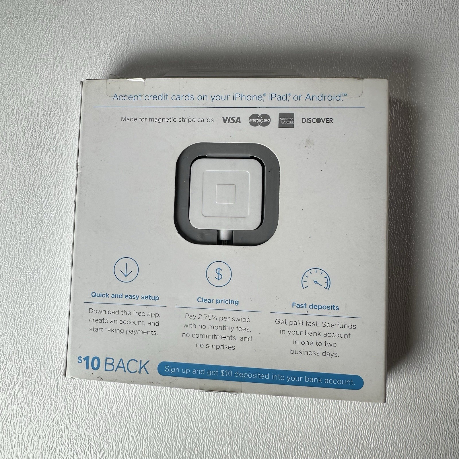 Square 3.5mm Aux Jack Credit Card Magstripe Reader