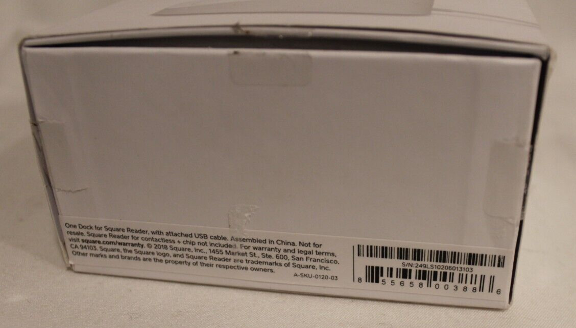 Dock for Square Reader A-SKU-0120 With USB Cord NEW Open Box