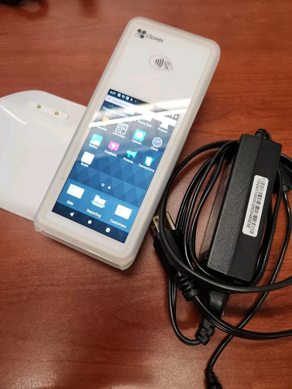Clover Flex 2 C403 Card Reader POS System + Clover K400 Flex Cradle
