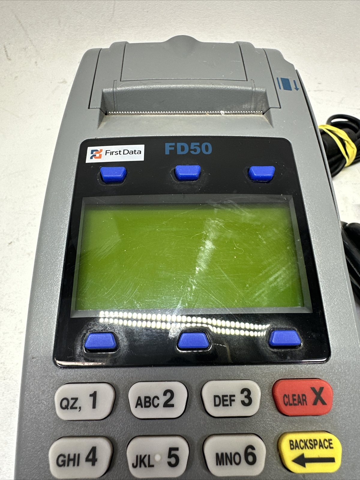 First Data FD50 Credit Card Terminal Wired With Power Supply
