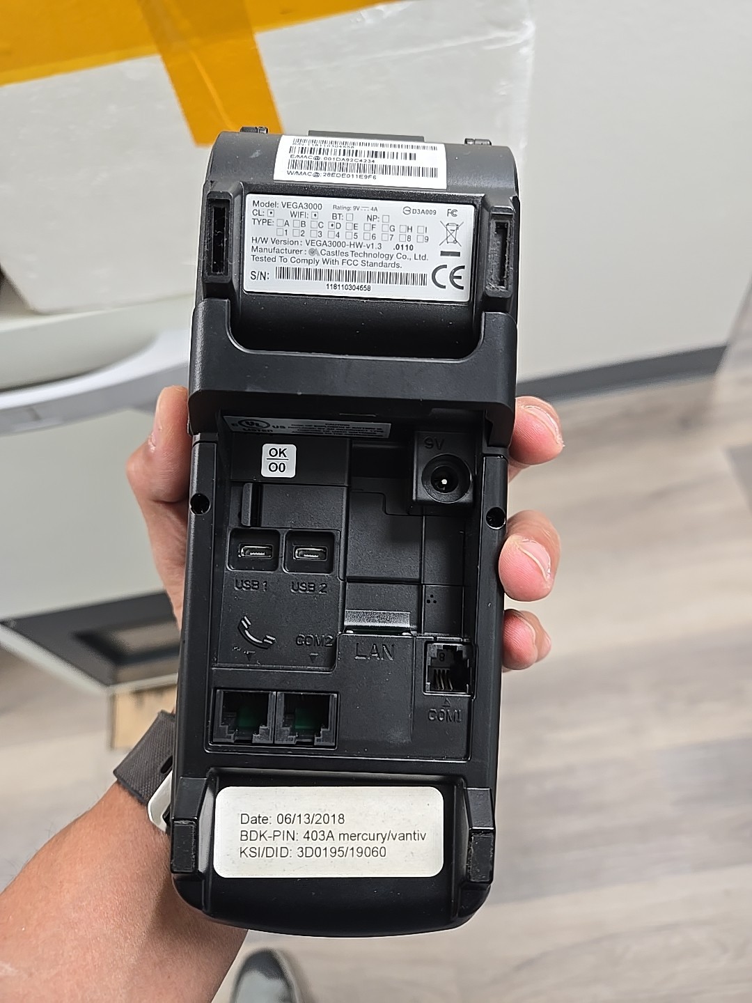 DEJAVOO Z11 VEGA3000 Credit and Debit Card Terminal