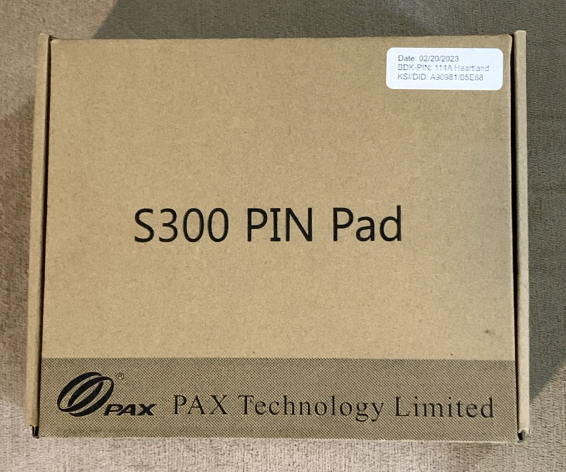 PAX S300 Pin Pad Integrated Retail Pin Pad Model 5300-000-364-02NA