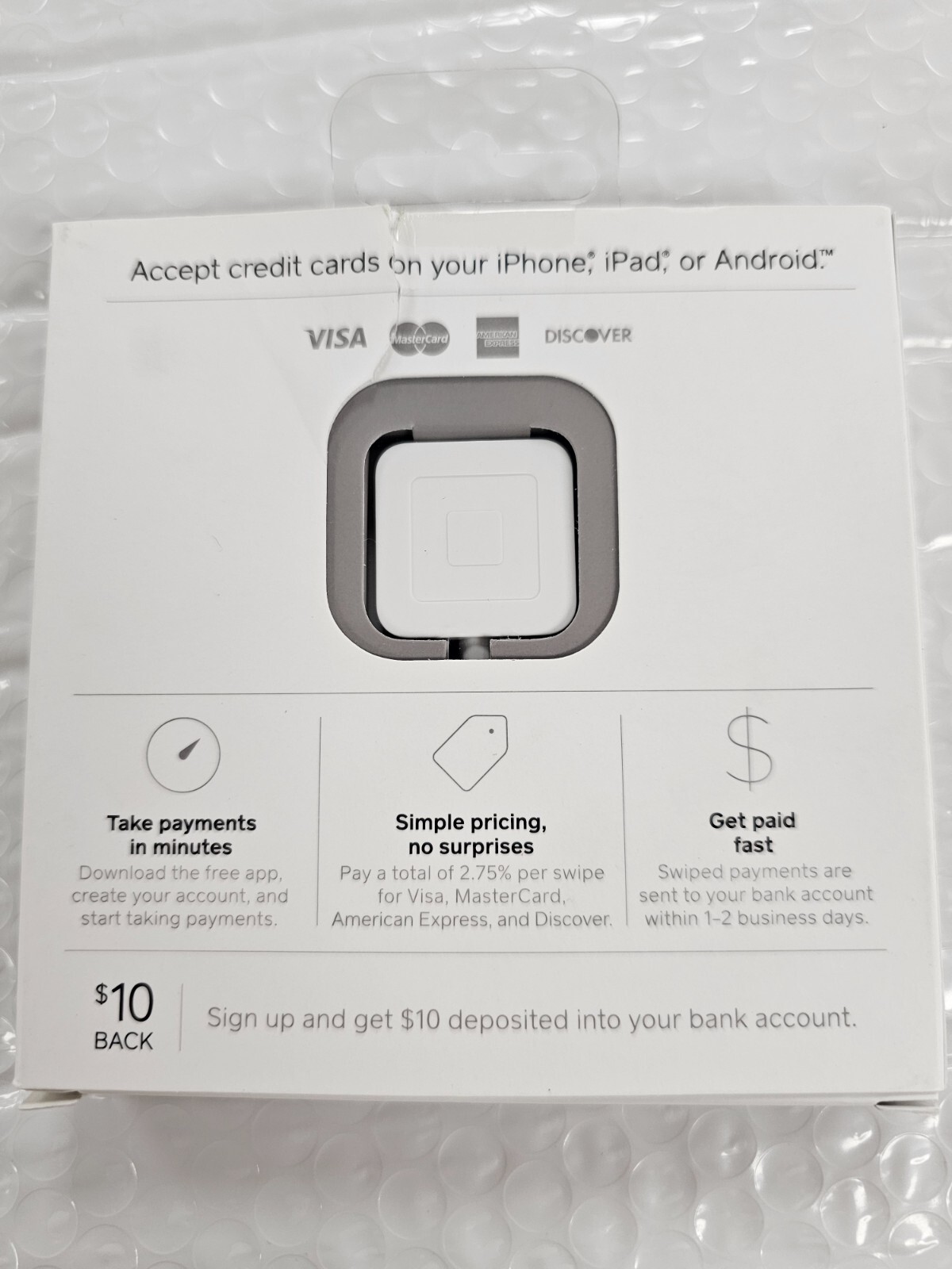 Square A-PKG-0157 Card Reader for iPhone iPad and Android