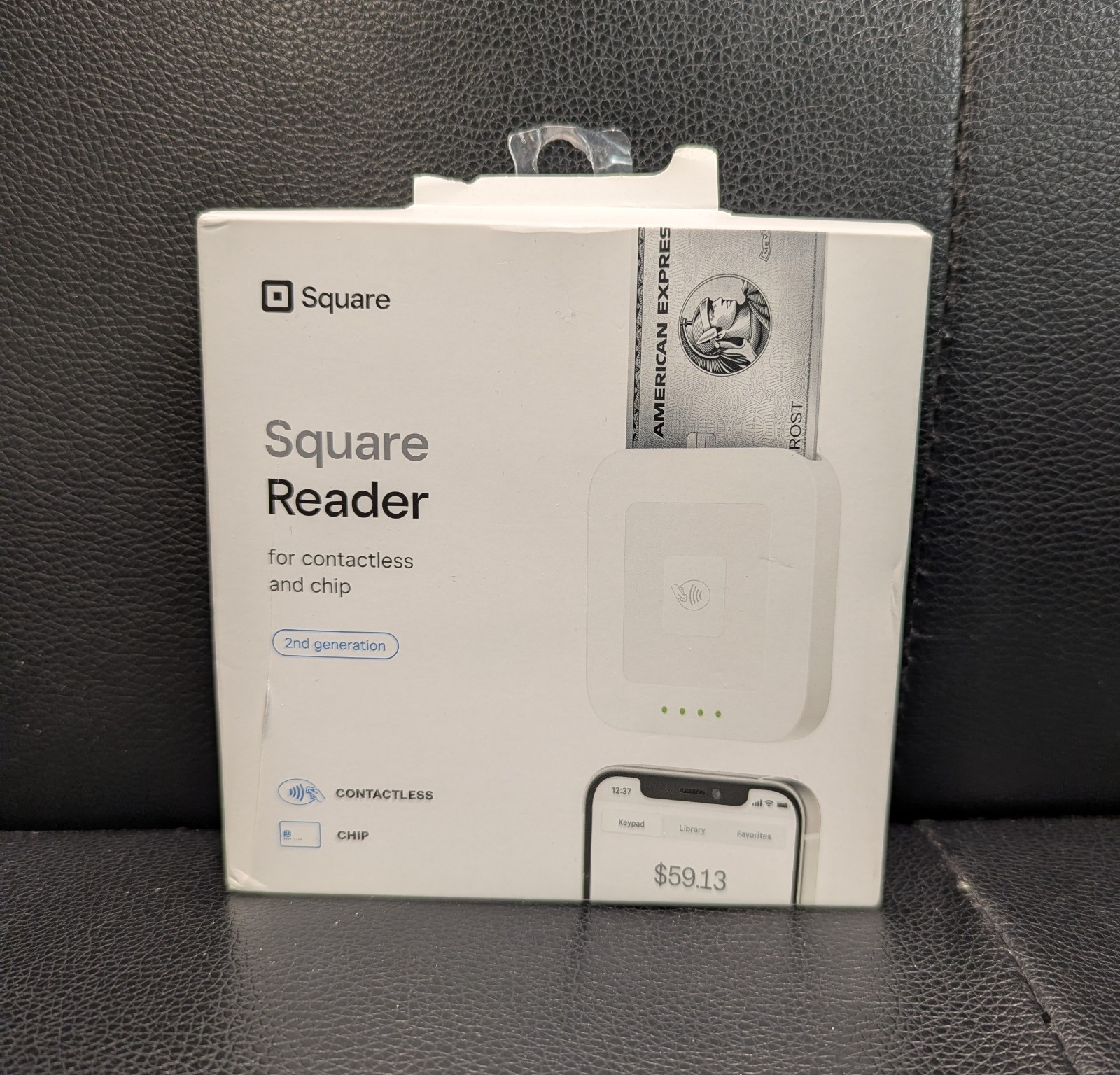 Square 2nd Generation White Portable Wireless Contactless and Chip Card Reader !