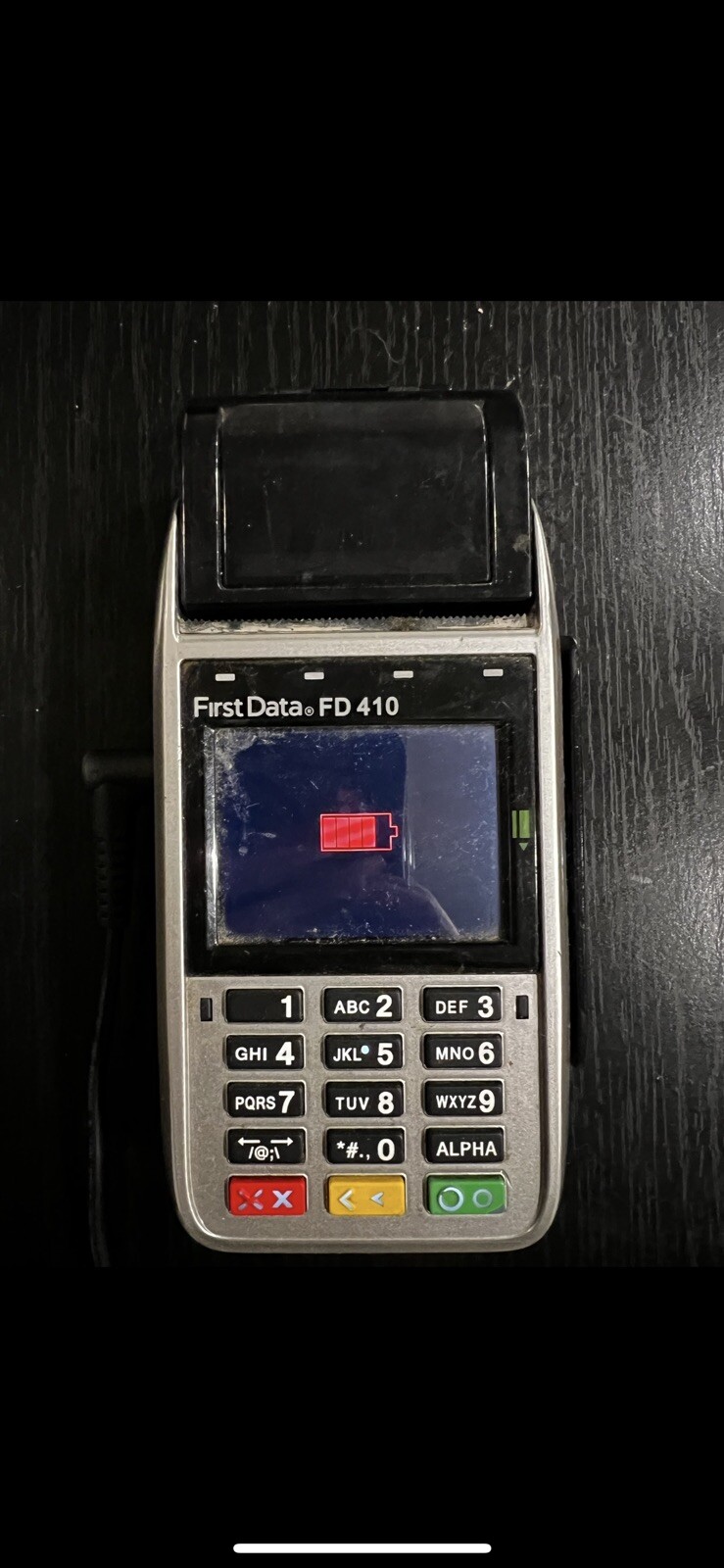 First Data FD410 wireless, Credit Card Machine