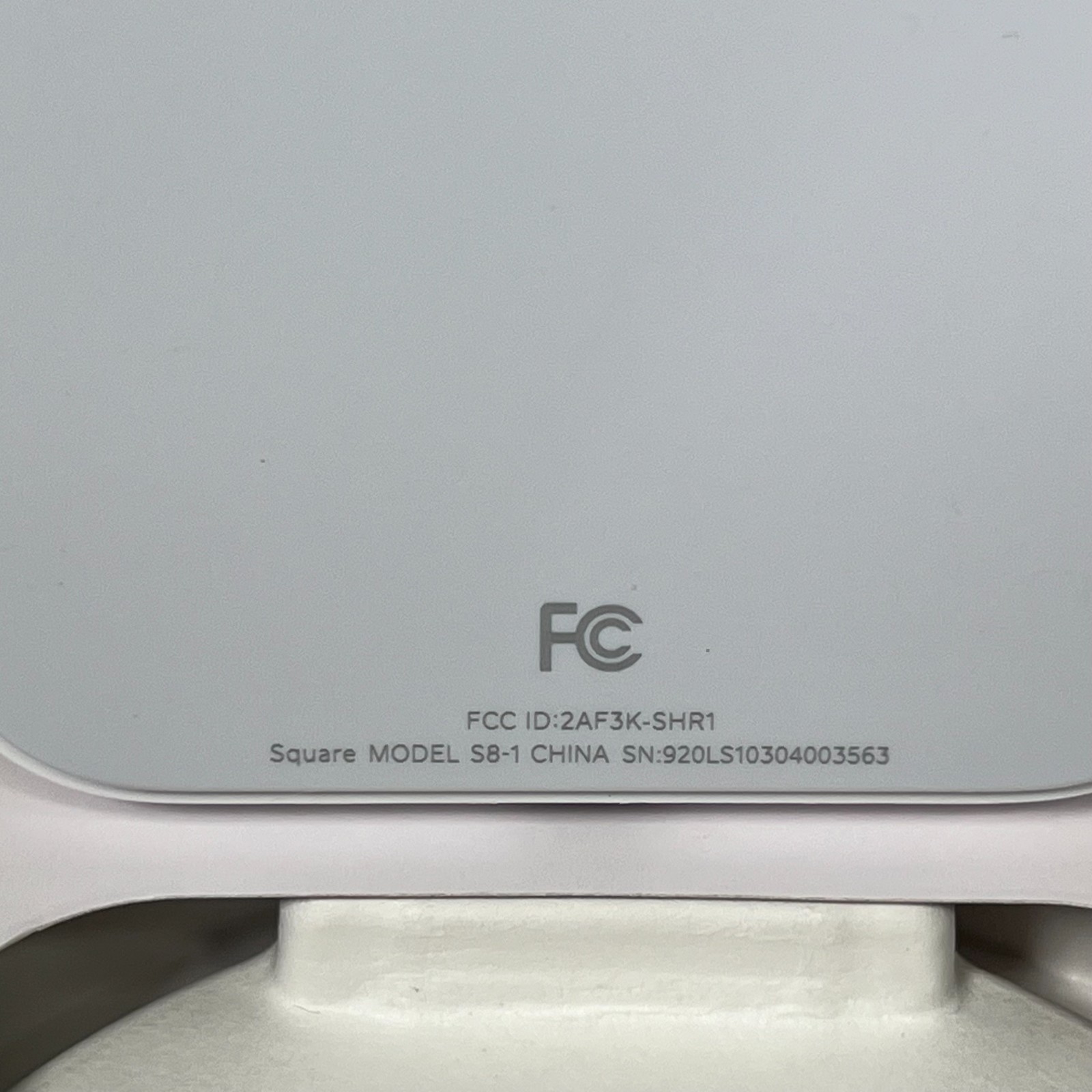 Square S8-1 Contactless Credit Card and Chip Reader (Rev 2) White, No Cable
