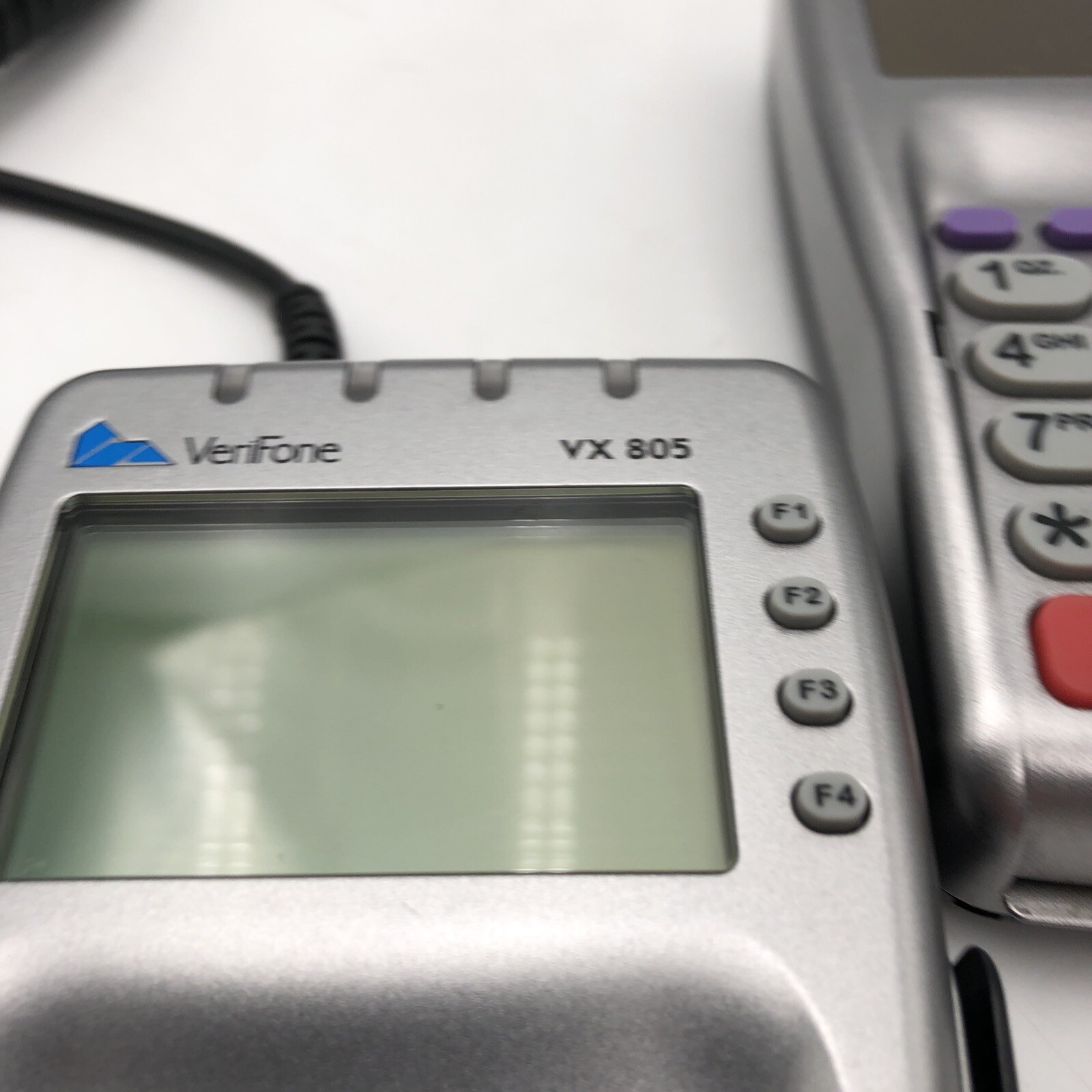 LOT OF 2 Verifone VX805 CTLS Credit Card Terminal Machines w/8 Pin Cord READ C