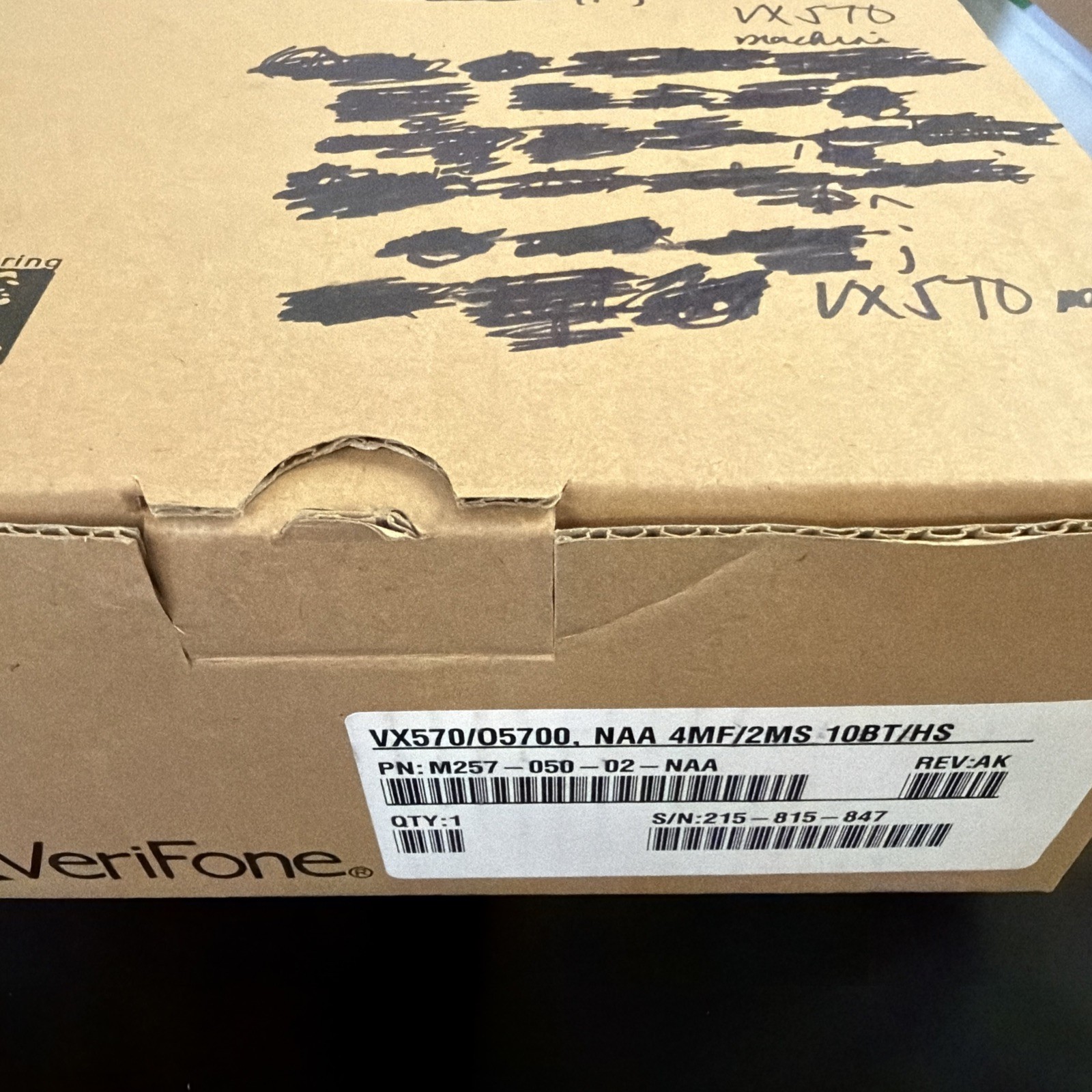 Verifone VX-570 OMNI 5750 Credit Card Machine with power supply