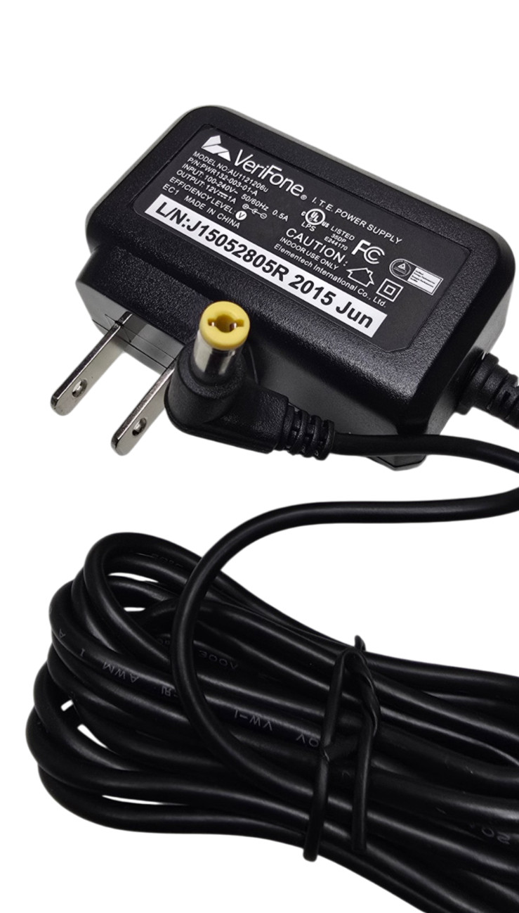 VeriFone 12V Power Supply MX915, MX925, PWR132-003-01-A, Model No AU1121206u NEW