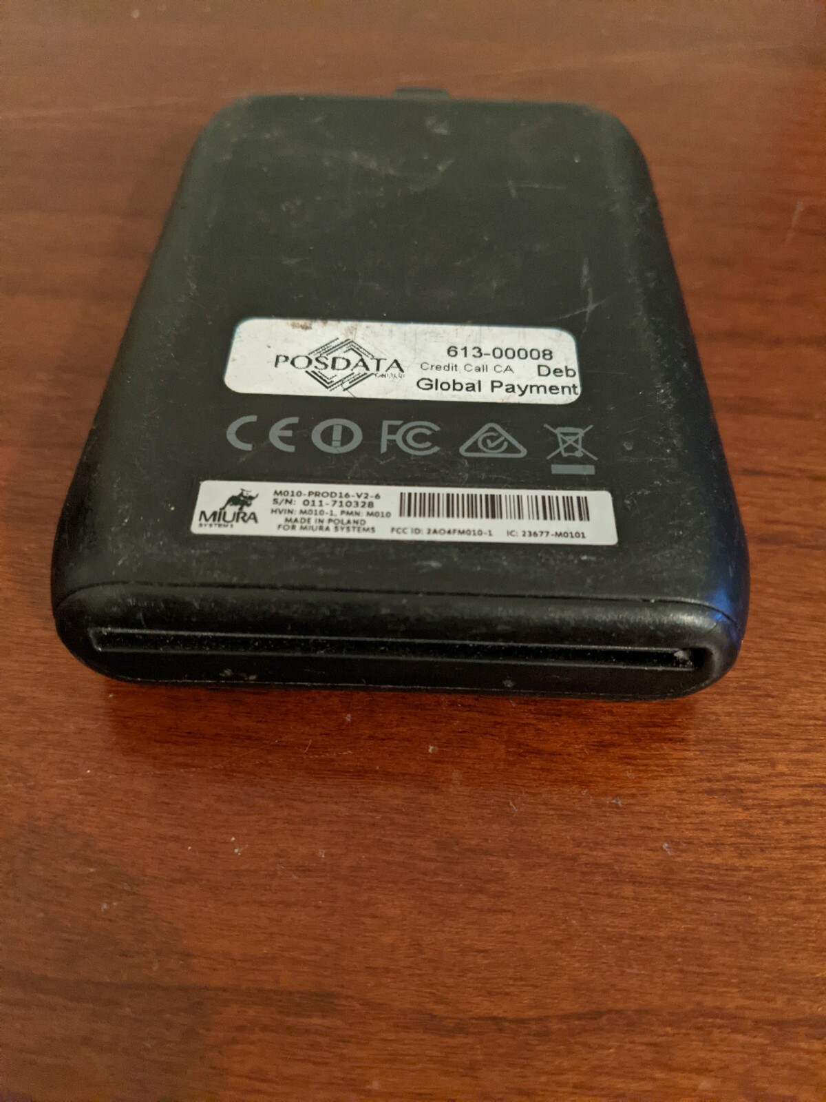 Miura Shopify M010-PROD16-V2-6 Bluetooth Card Reader( NCR LOGO)