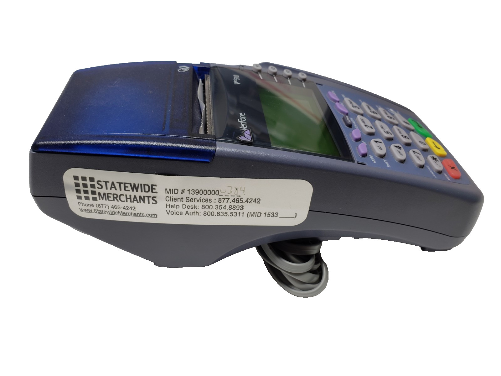 Verifone VX510 OMNI 3730 LE Credit/Debit Card Machine no Power Cord