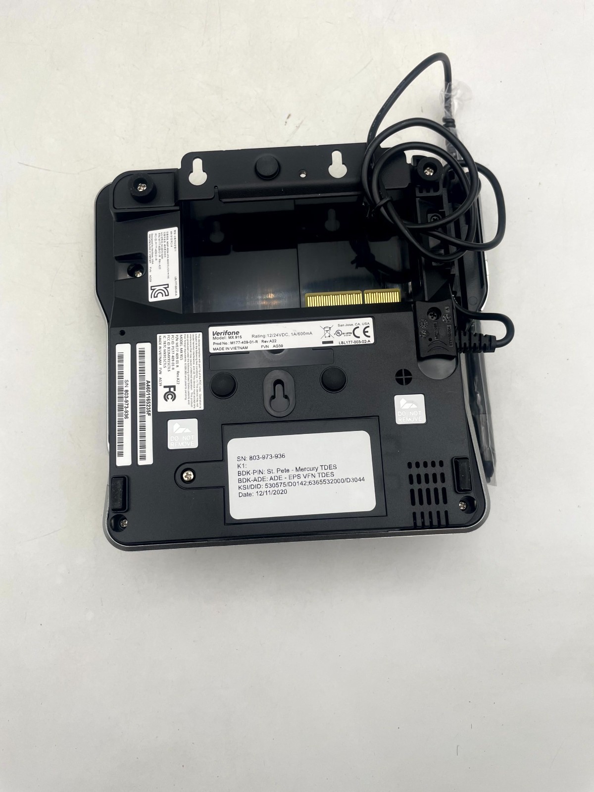 VeriFone MX 915 Credit Card Pinpad Signature Payment Terminal Black 4.3″ Display