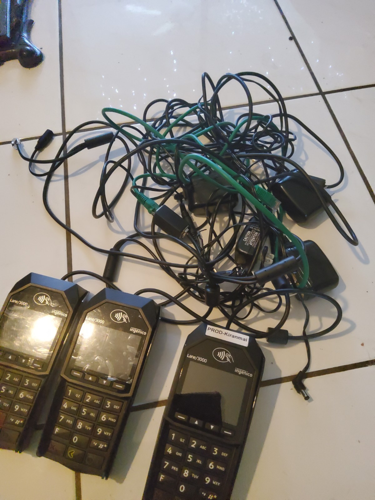 Ingenico Lane/300 Payment Terminal Credit Card Touch Lot Of 3