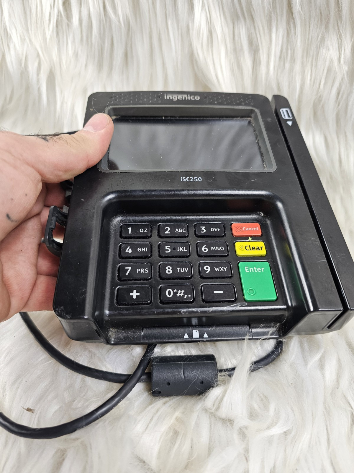 Ingenico iSC Touch ISC250 Credit Card Machine Head Unit And Plug In WORKS