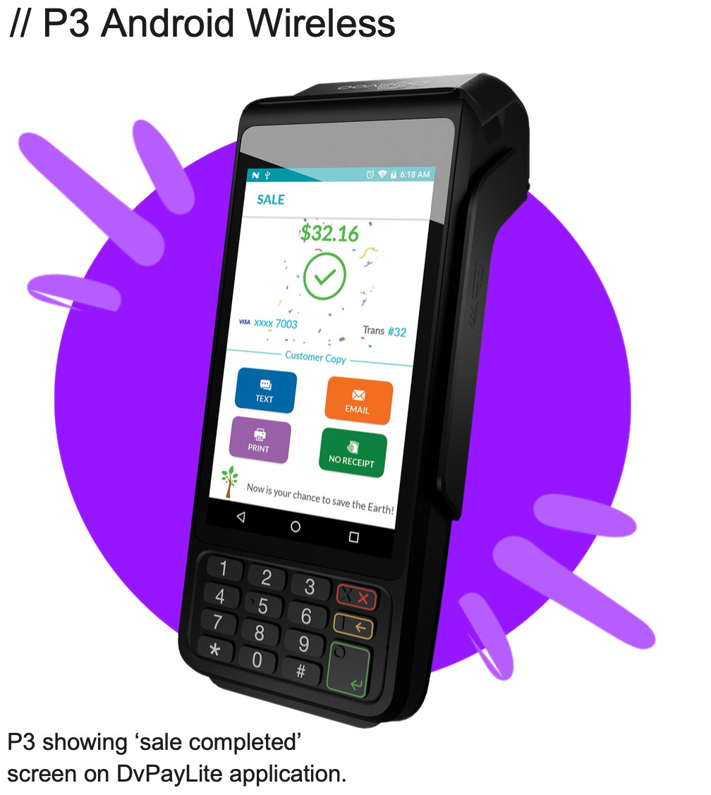 Dejavoo P3 4G Wi-Fi Bluetooth Wireless Credit Card Machine – **UNLOCKED**