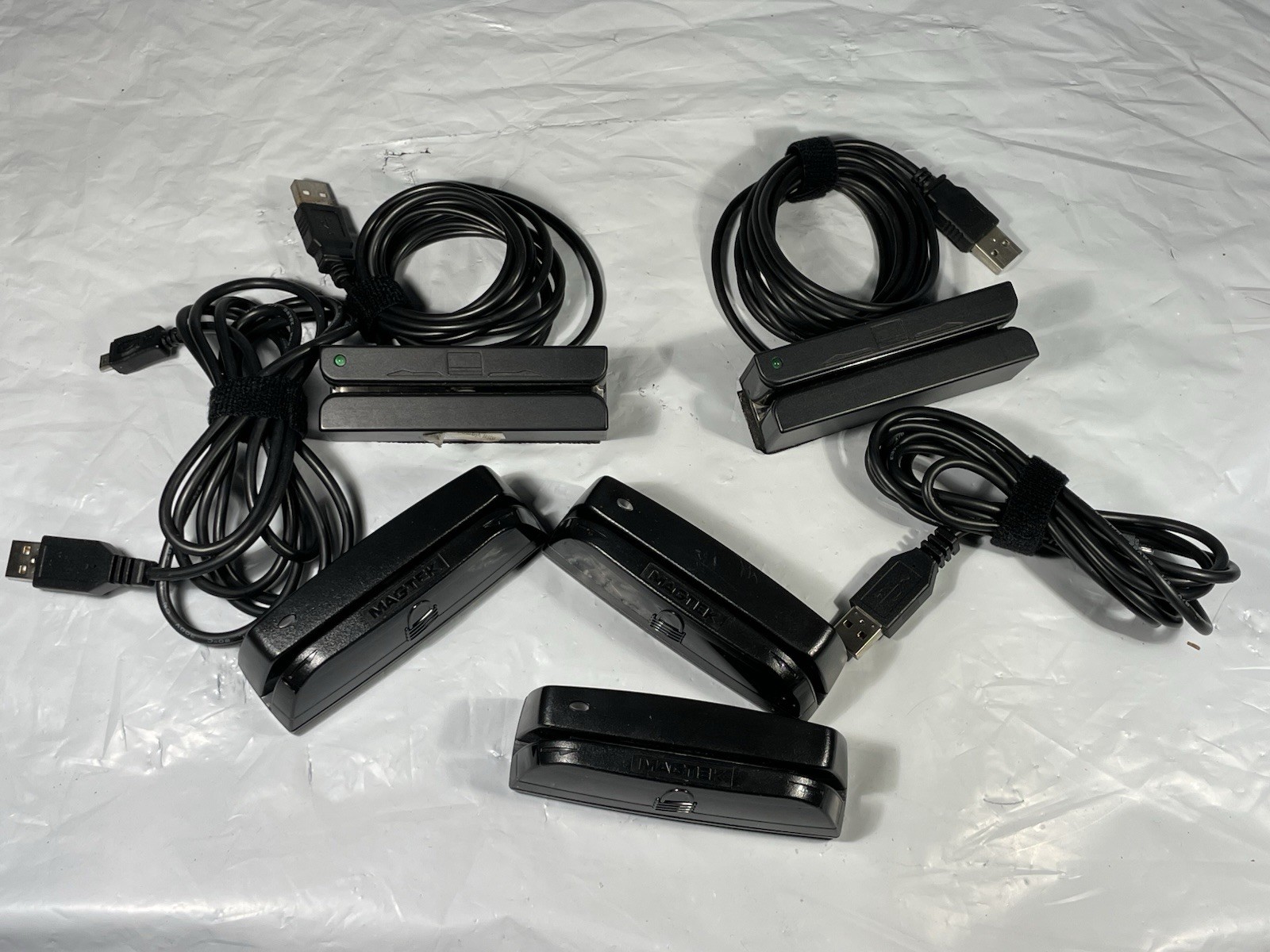 MagTek MSR100 USB Magnetic Stripe Card Readers + Cables – VGC – X5 Lot