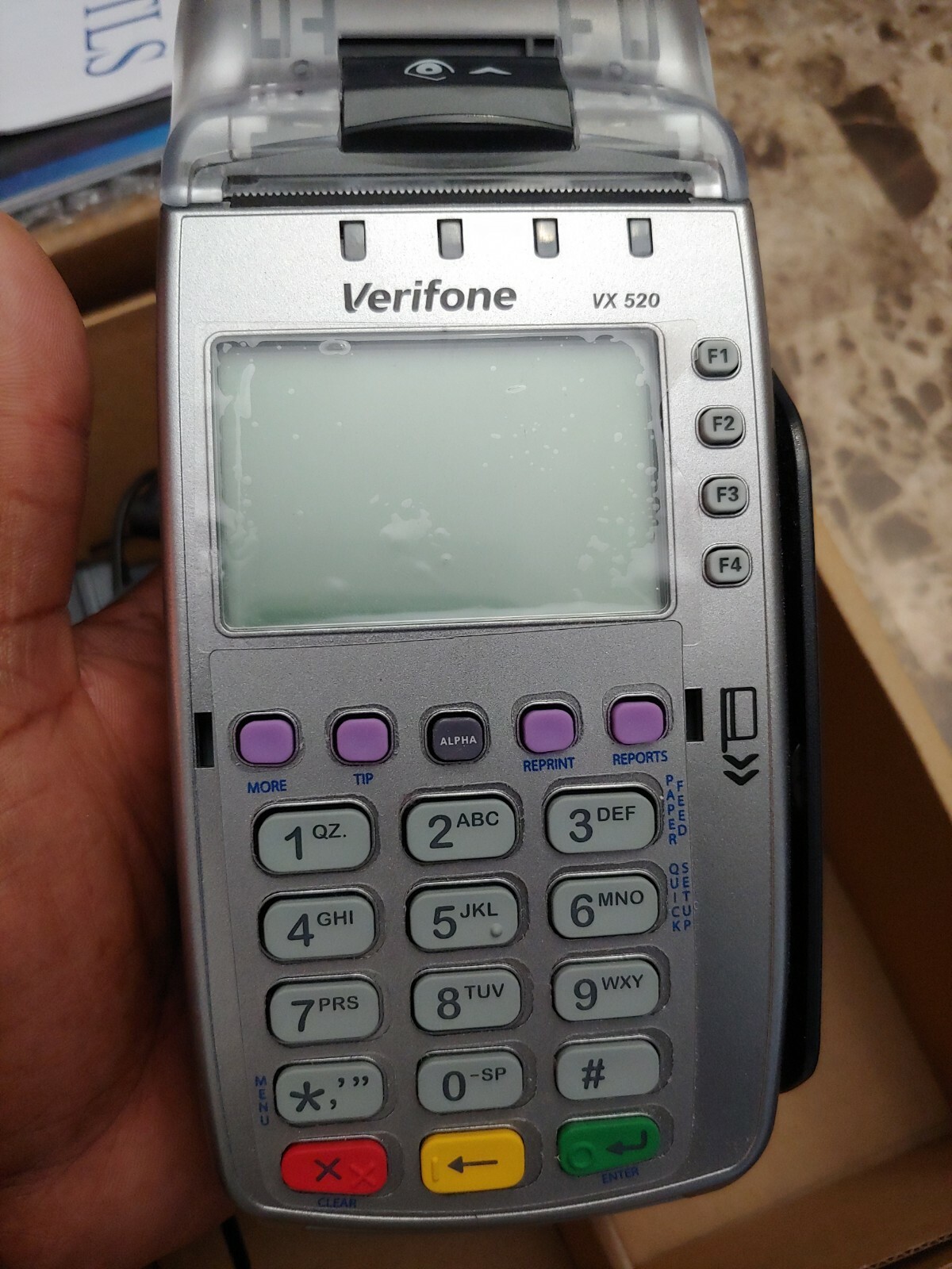 Verifone VX520 CTLS, NAA Dial/Eth, 128/64 MB, STD Keypad, PC13.0