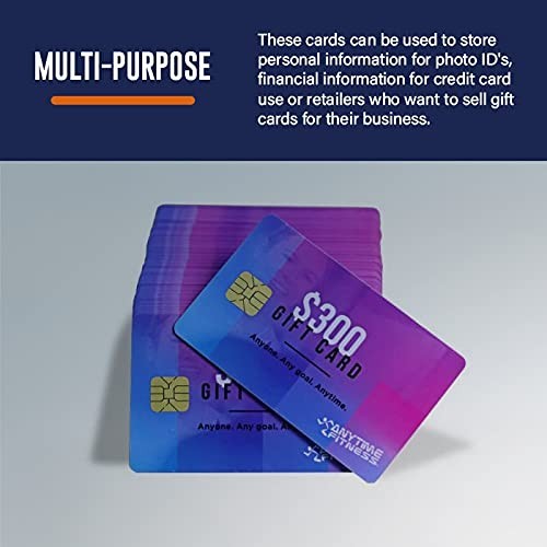 100 Pack SLE4442 Chip Cards – Hi-Co Magnetic Stripe PVC – Blank ID Cards