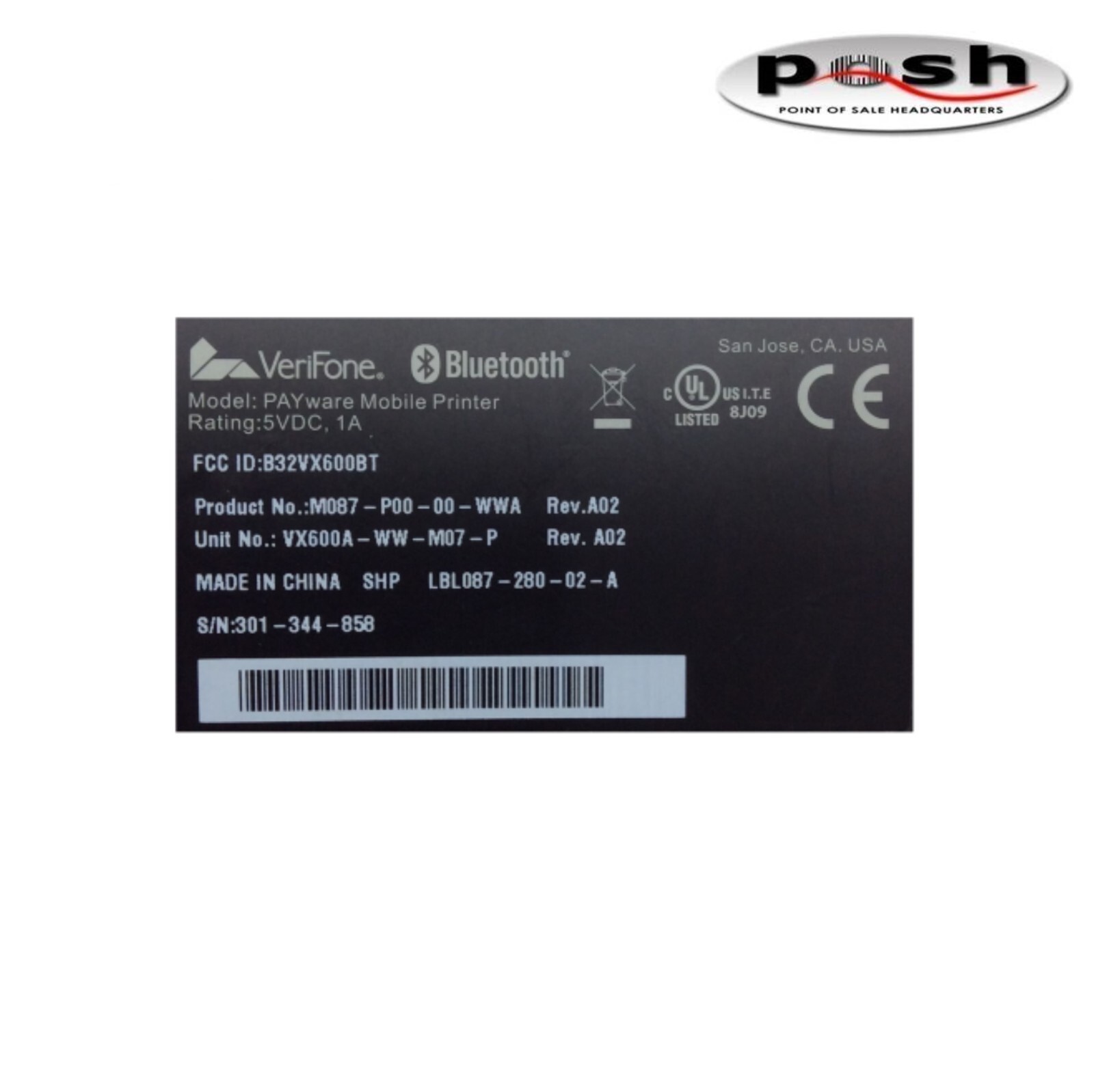 Verifone PAYware Mobile Printer M087-P00-WWA