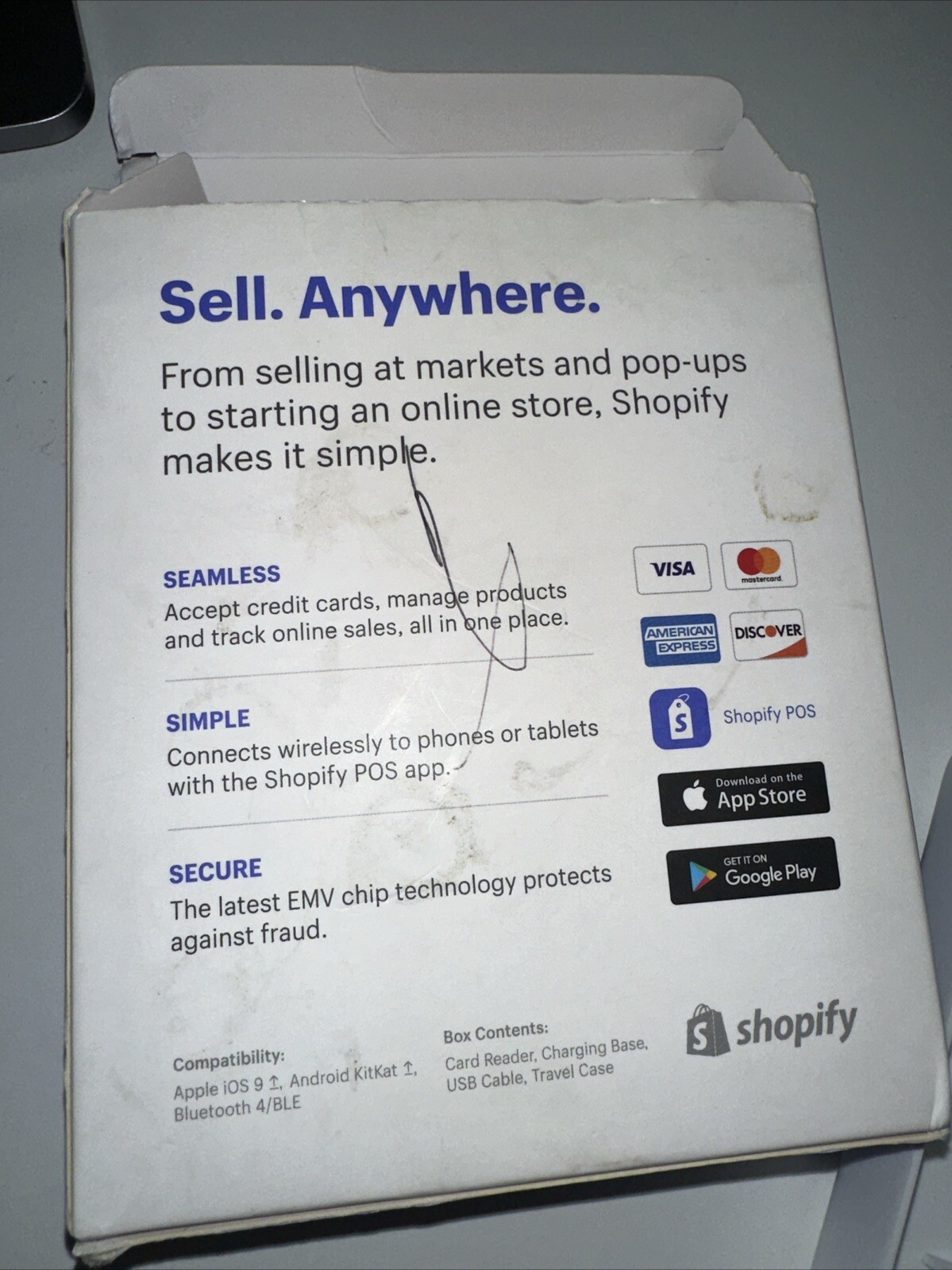 Shopify Chip & Swipe Reader – White
