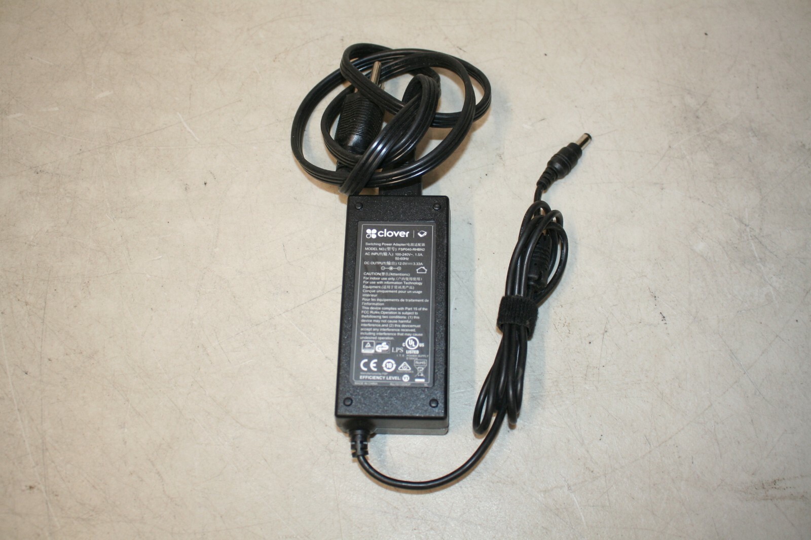 GENUINE OEM CLOVER FSP040-RHBN2 12V 3.33A POWER SUPPLY ADAPTER FOR C300 C400 POS