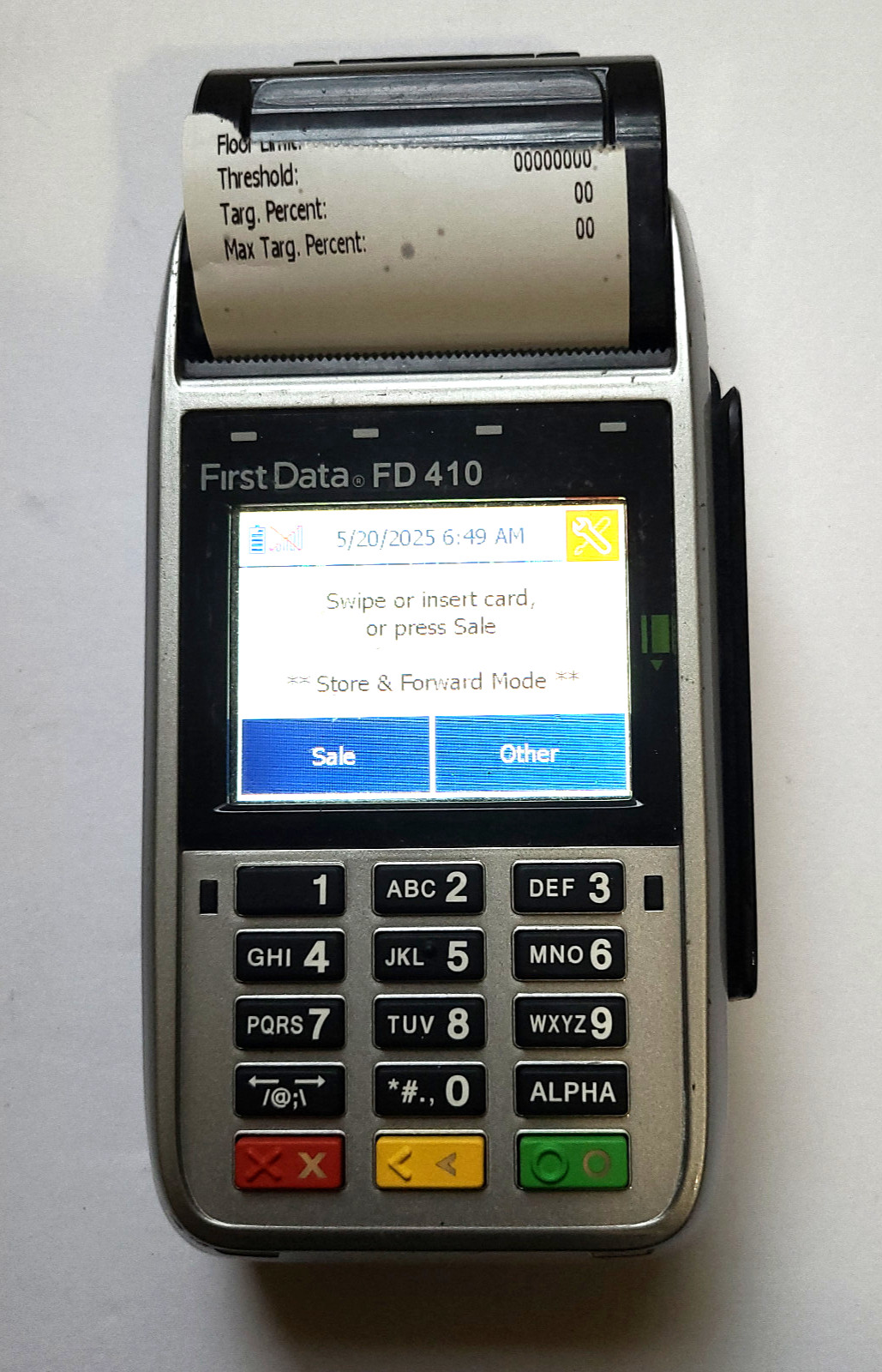 FirstData FD 410 DW Wireless Mobile Payment Processing Credit Card Terminal