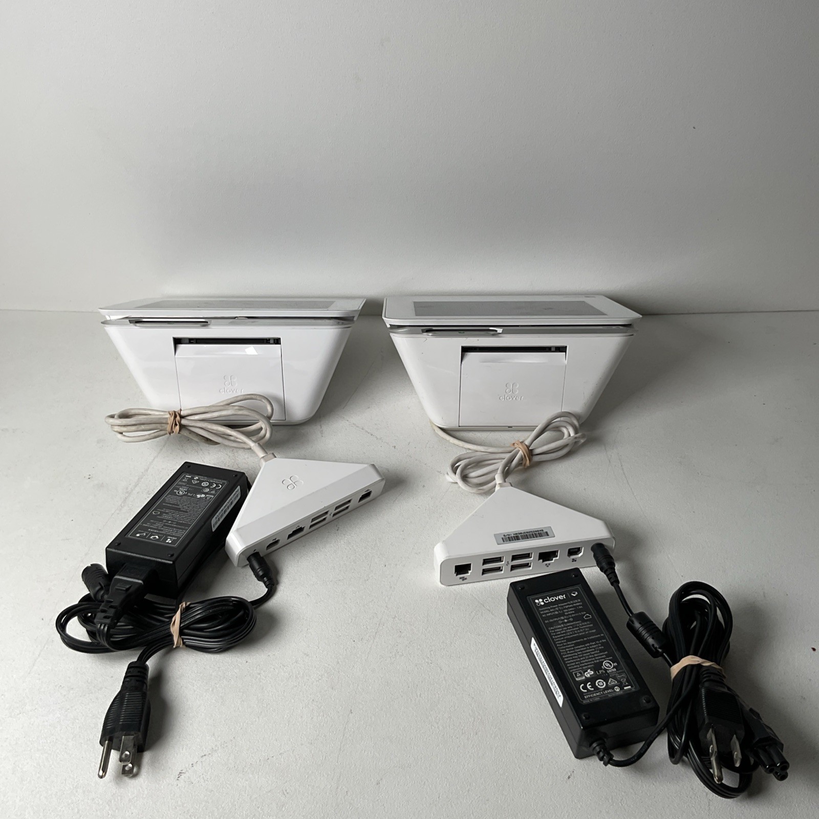 Clover Mini C302U 2nd Gen POS System Hub & Power Supply–Locked Working Lot Of 2