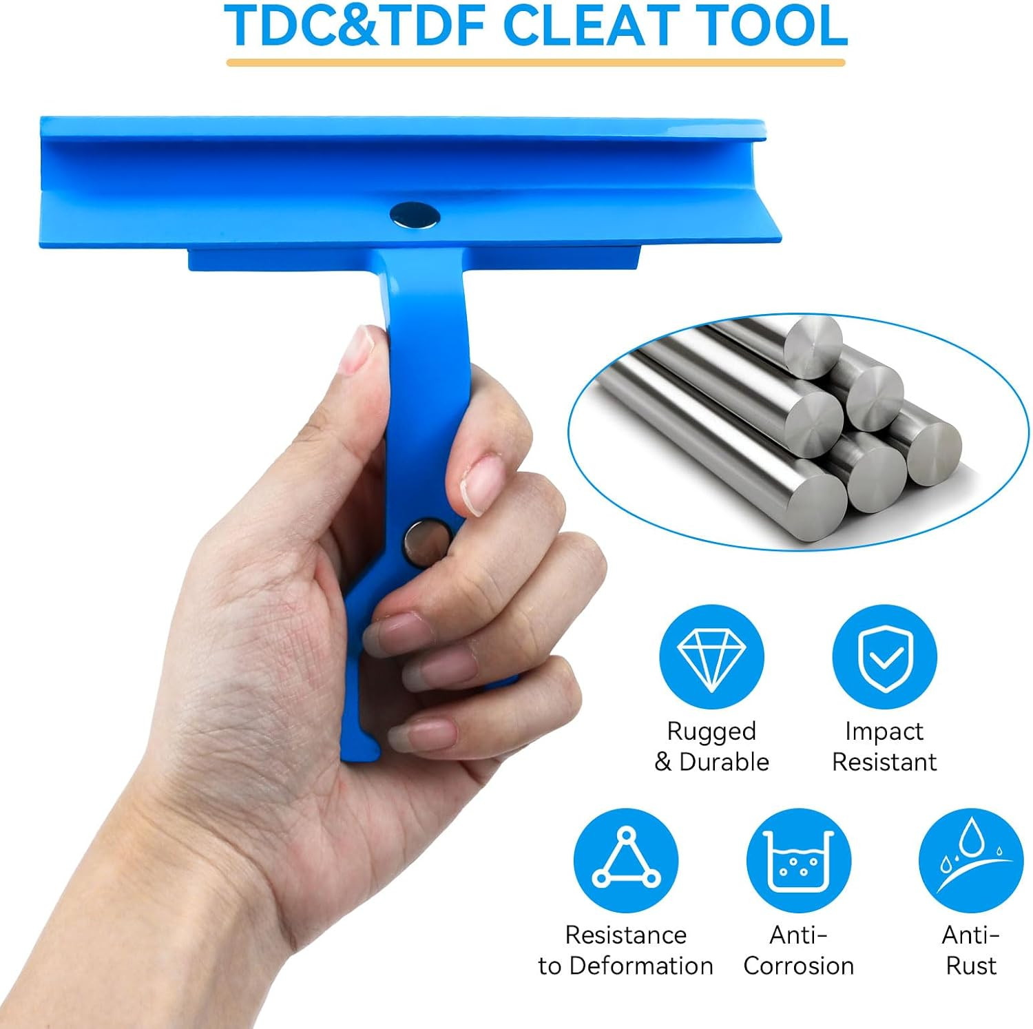 Magnetic TDC &TDF Clip, Hvac Duct Clip Cleat Tool for HVAC Ductwork | 4″ TDC Cli
