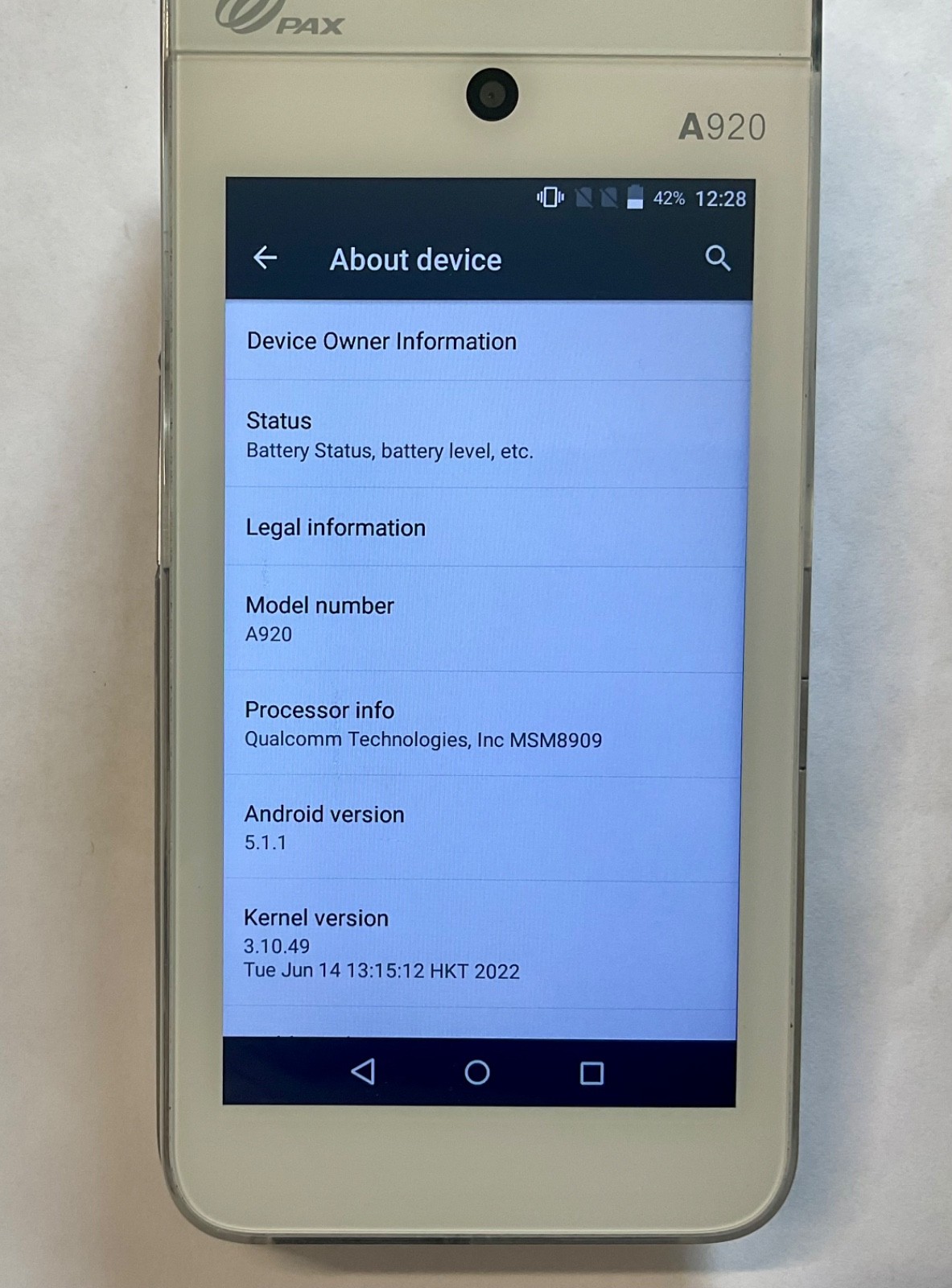 PAX A920 Android Smart POS Mobile Payment Terminal