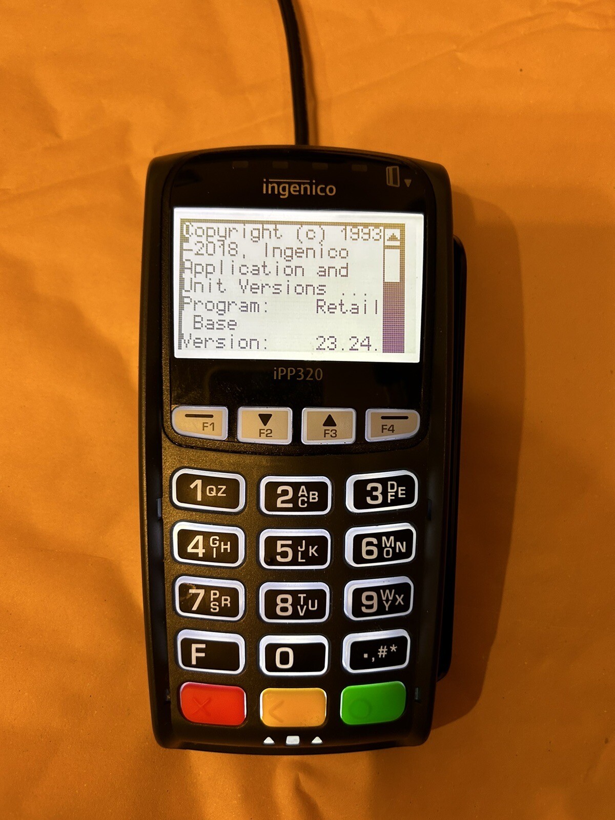 Ingenico iPP320 Credit Card Payment Terminal and Power Adapter