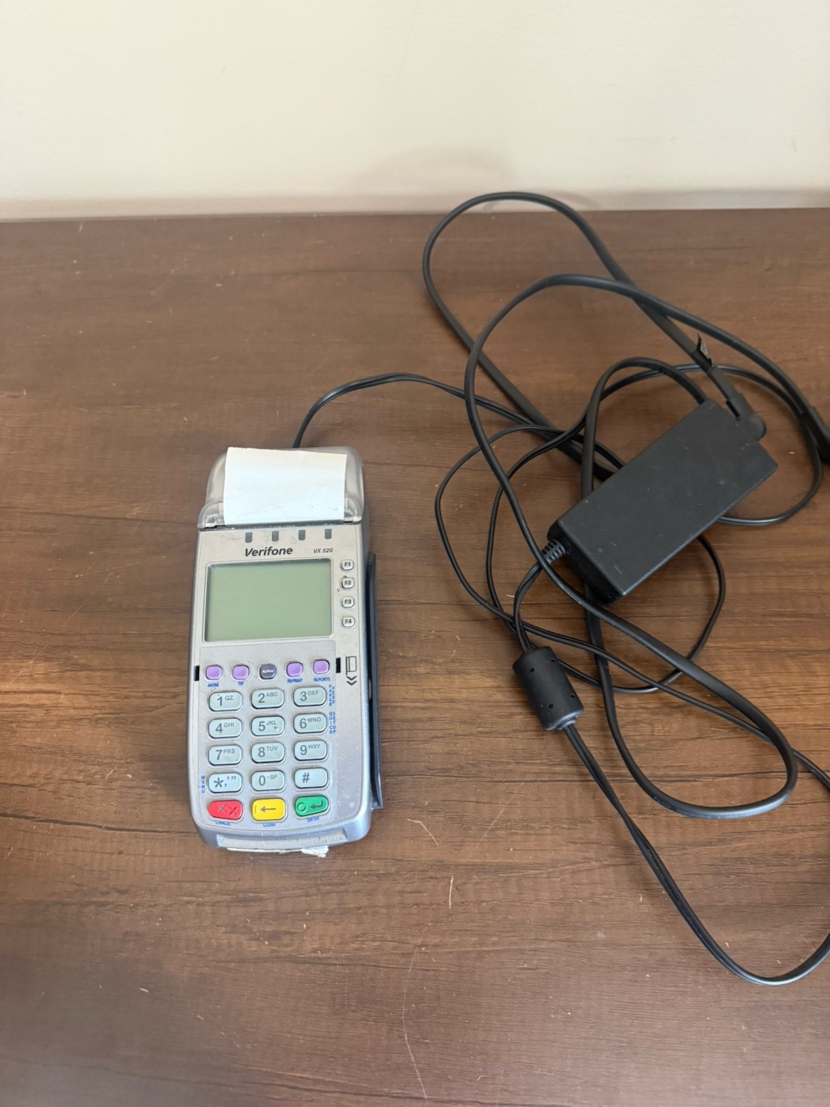 VeriFone VX 520 Credit Card Terminal Reader Bundle, Rolls, Power AC’s