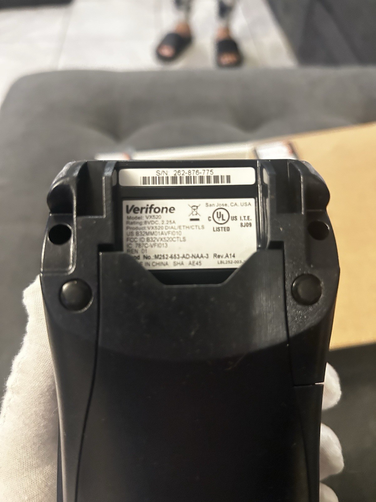 VeriFone VX 520 Wired Credit Card Terminal w/ Power Cord & Receipt Paper Rolls✨