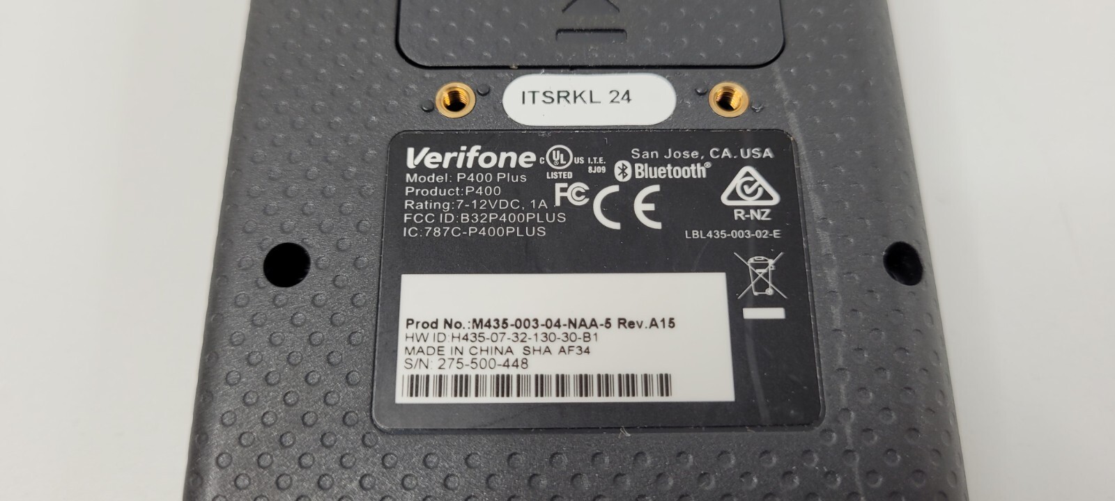 Verifone P400 TouchScreen Terminal Pin-Pad M435-003-04-NAA-5 USED
