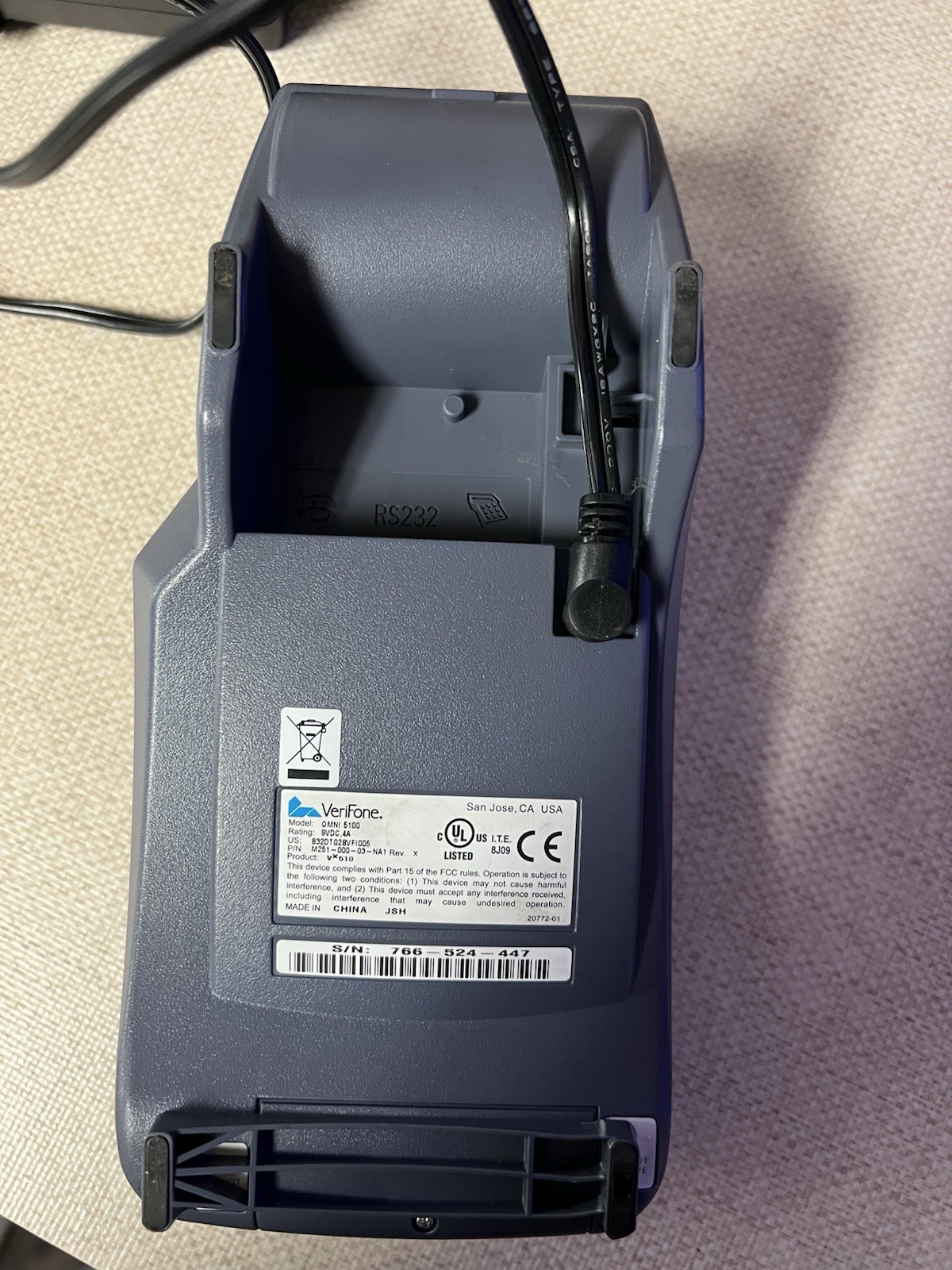 Verifone Vx510/Omni 3730 Credit Card Terminal