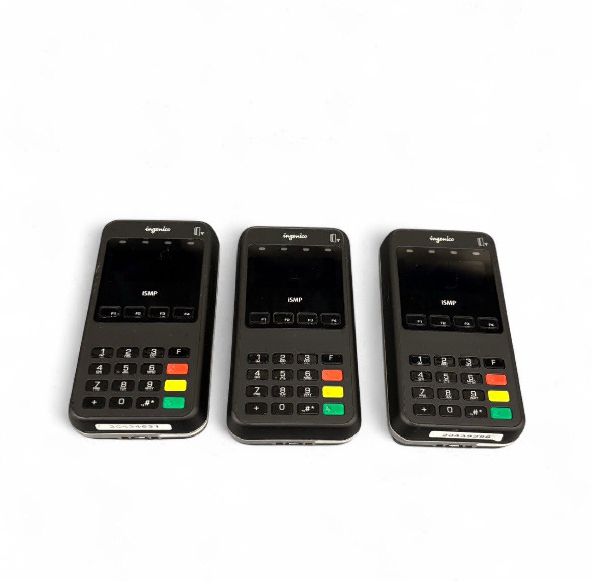 Lot of 3 Ingenico ISMP4 Card Reader w/ Barcode Scanner UNTESTED