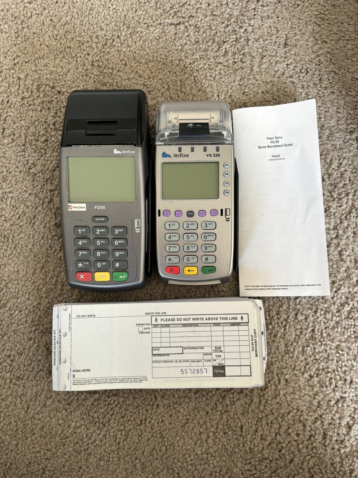 Verifone FD55 Card Machine And Verifone Vx 520 Card Reader WITH Chip Reader