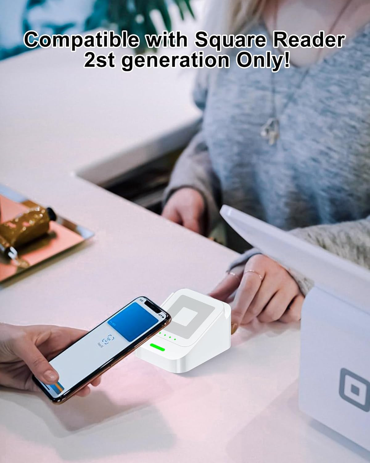 2Nd-Gen Square Card Reader Stand for Square Reader Dock 2Nd Generation & POS Sys