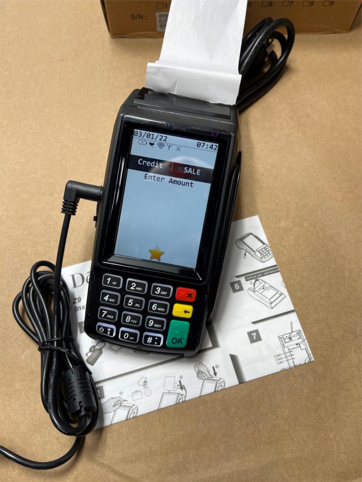 Dejavoo Systems VEGA3000 Wireless Credit Card Payment Terminal WiFi
