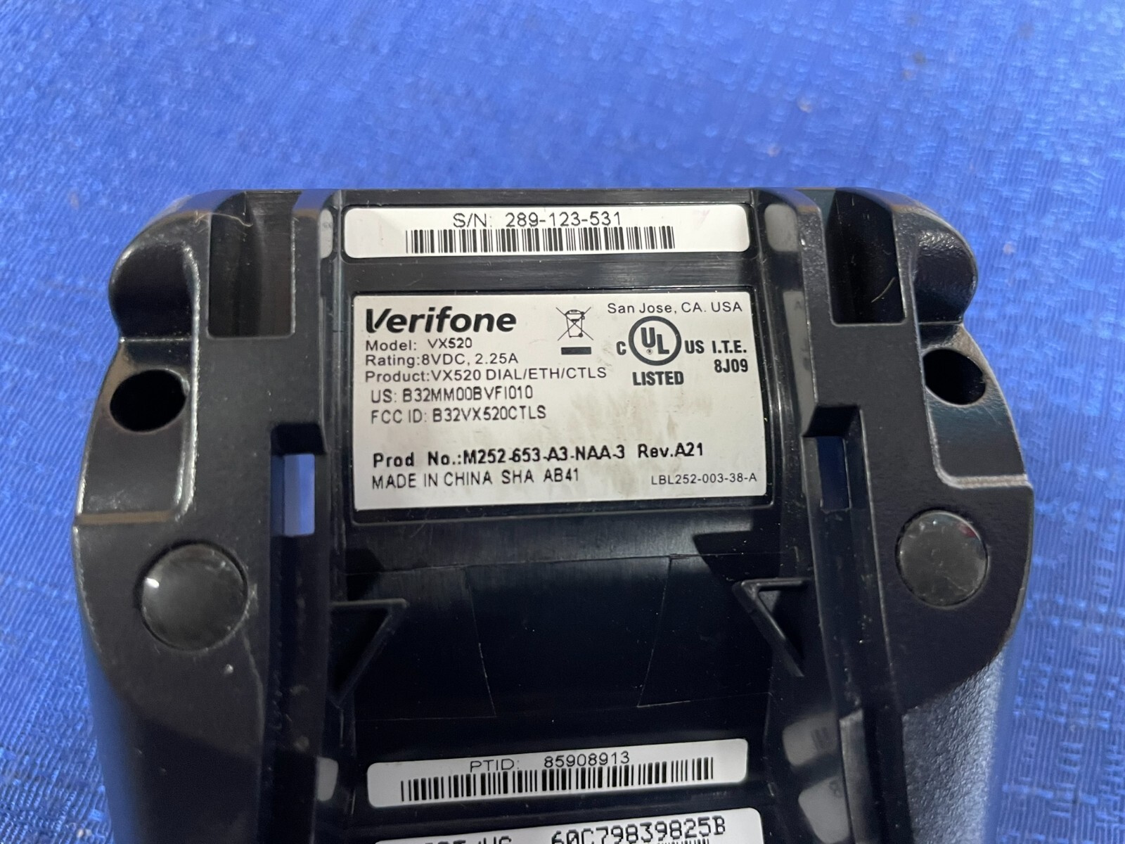 Verifone VX520 VX 520 Credit Card Machine Terminal Reader w/ Power Adapter