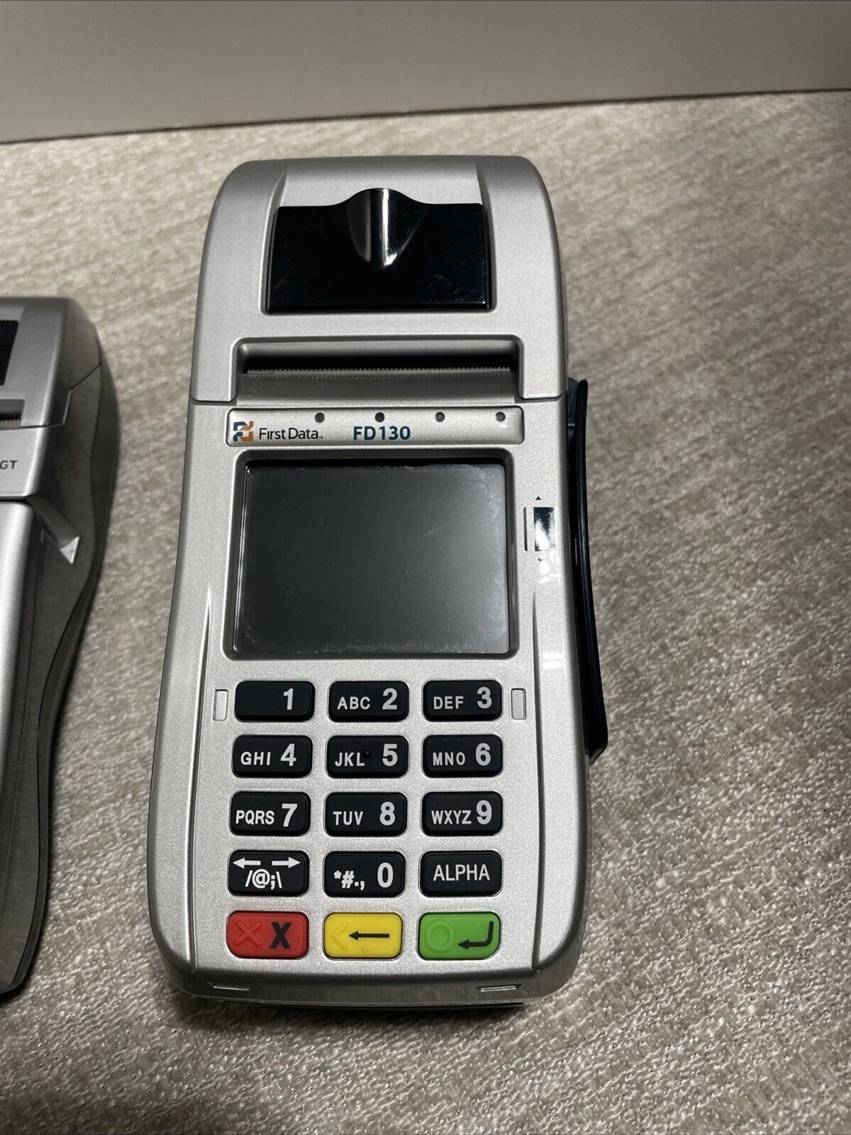 First Data FD130 FD400 GT Credit Card Terminal Silver Lot Of Two Unit Only