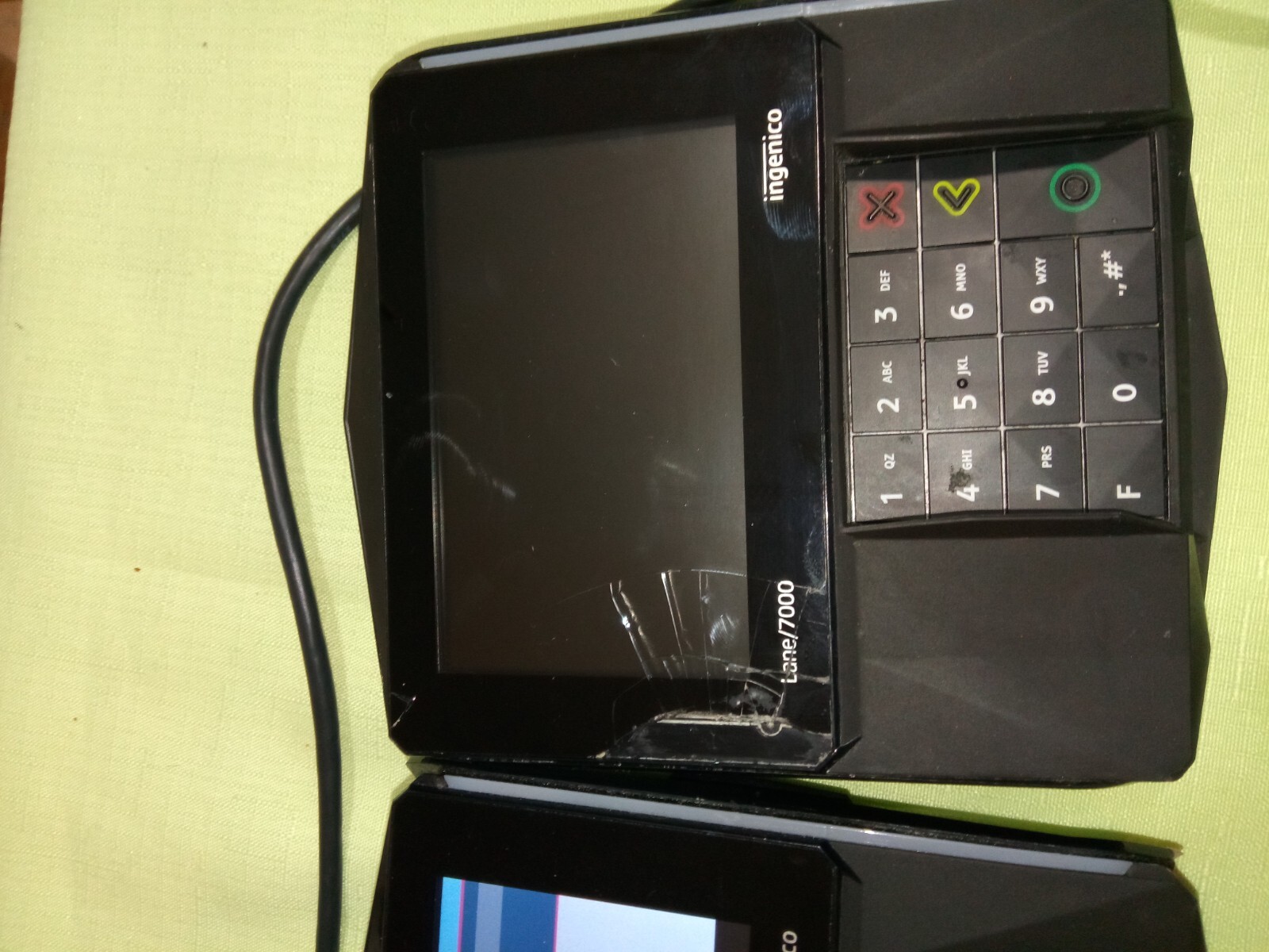 LOT OF 3 Ingenico Lane 7000 5 inch Credit Card Terminals – PRG30310679R