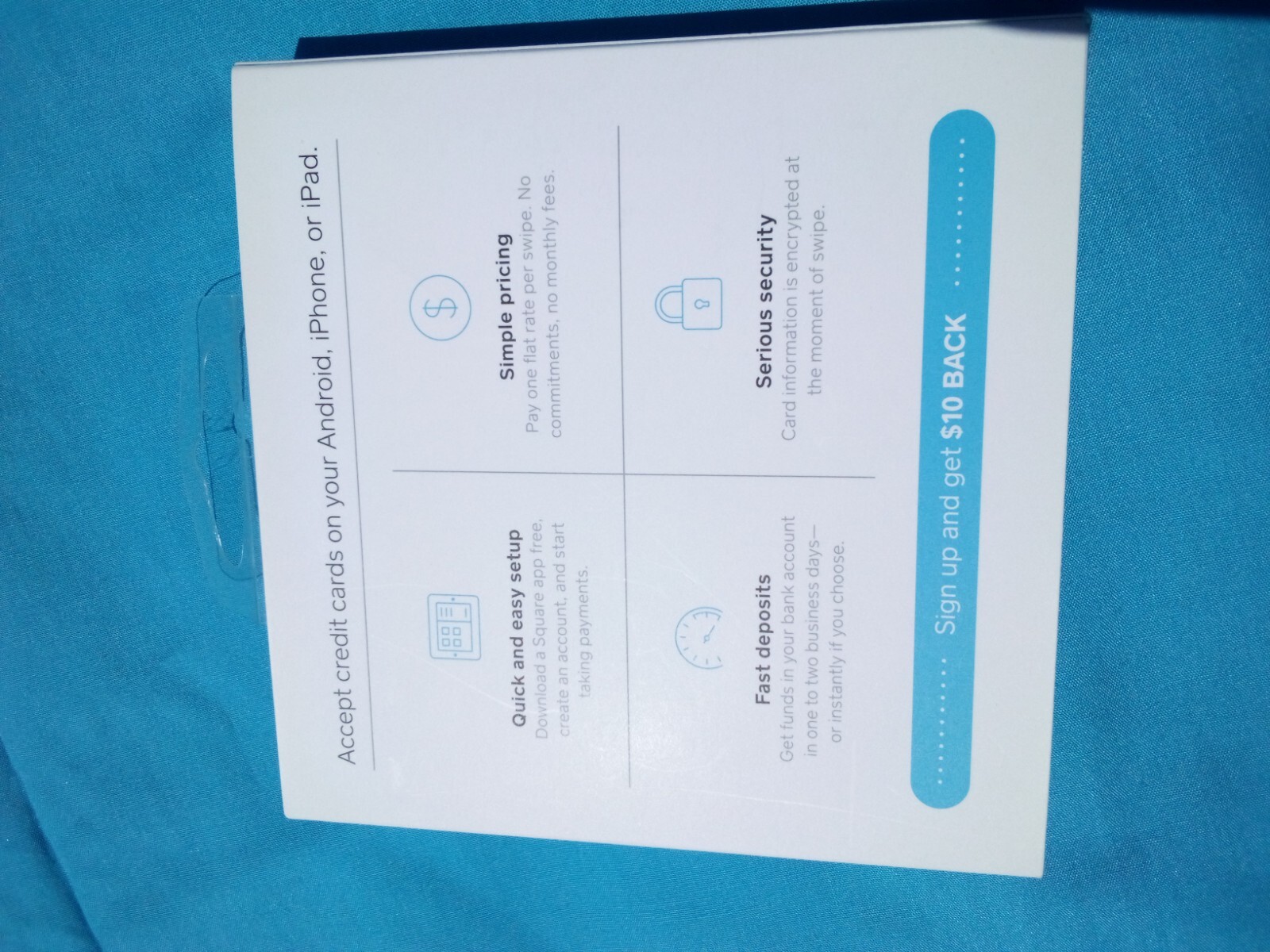 Square Reader Credit Debit Card Magstrip Apple & Android Headset Jack APKG020601
