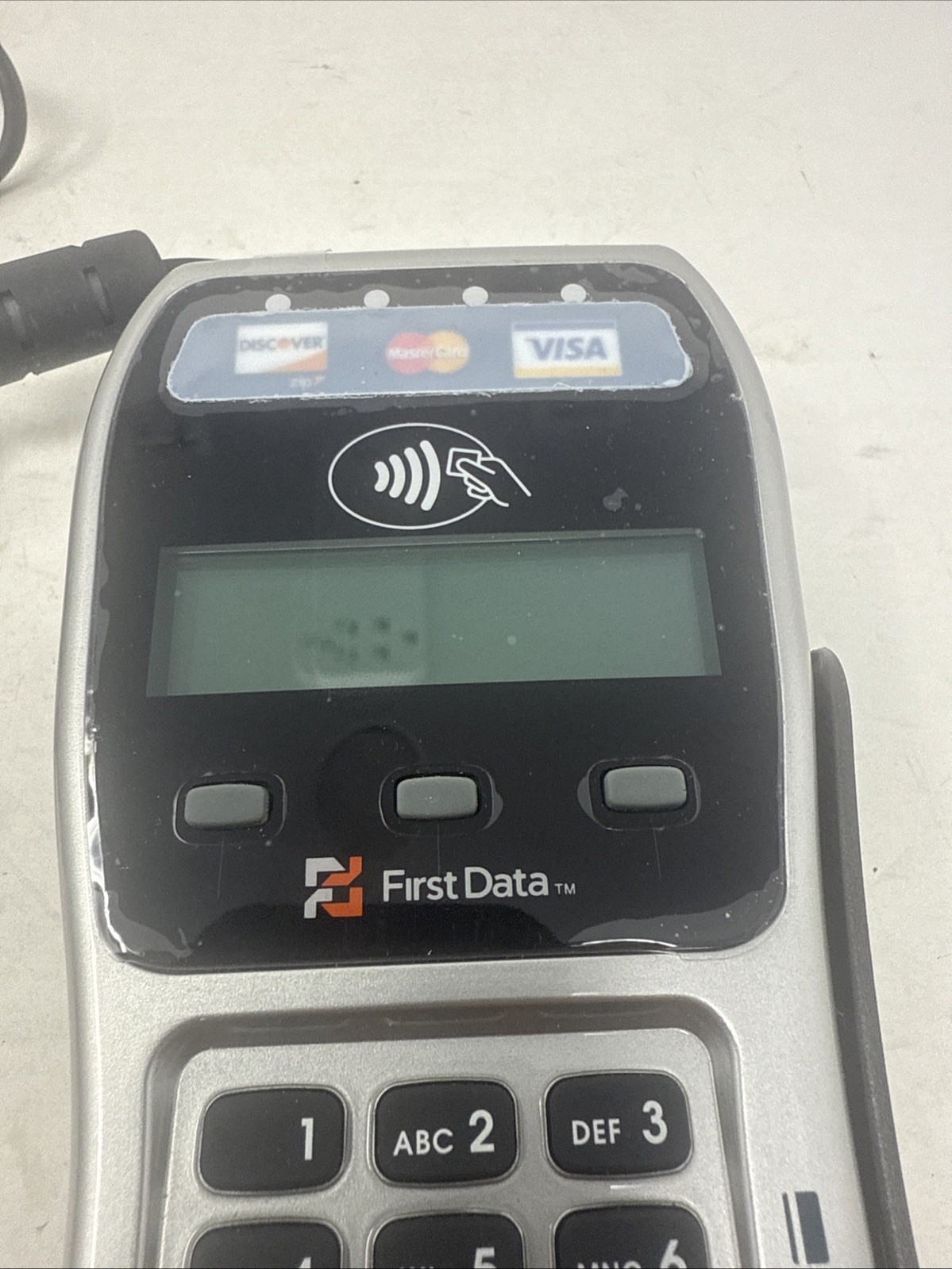 First Data FD-35 LCD Screen PIN Pad Portable Credit Card Terminal Untested