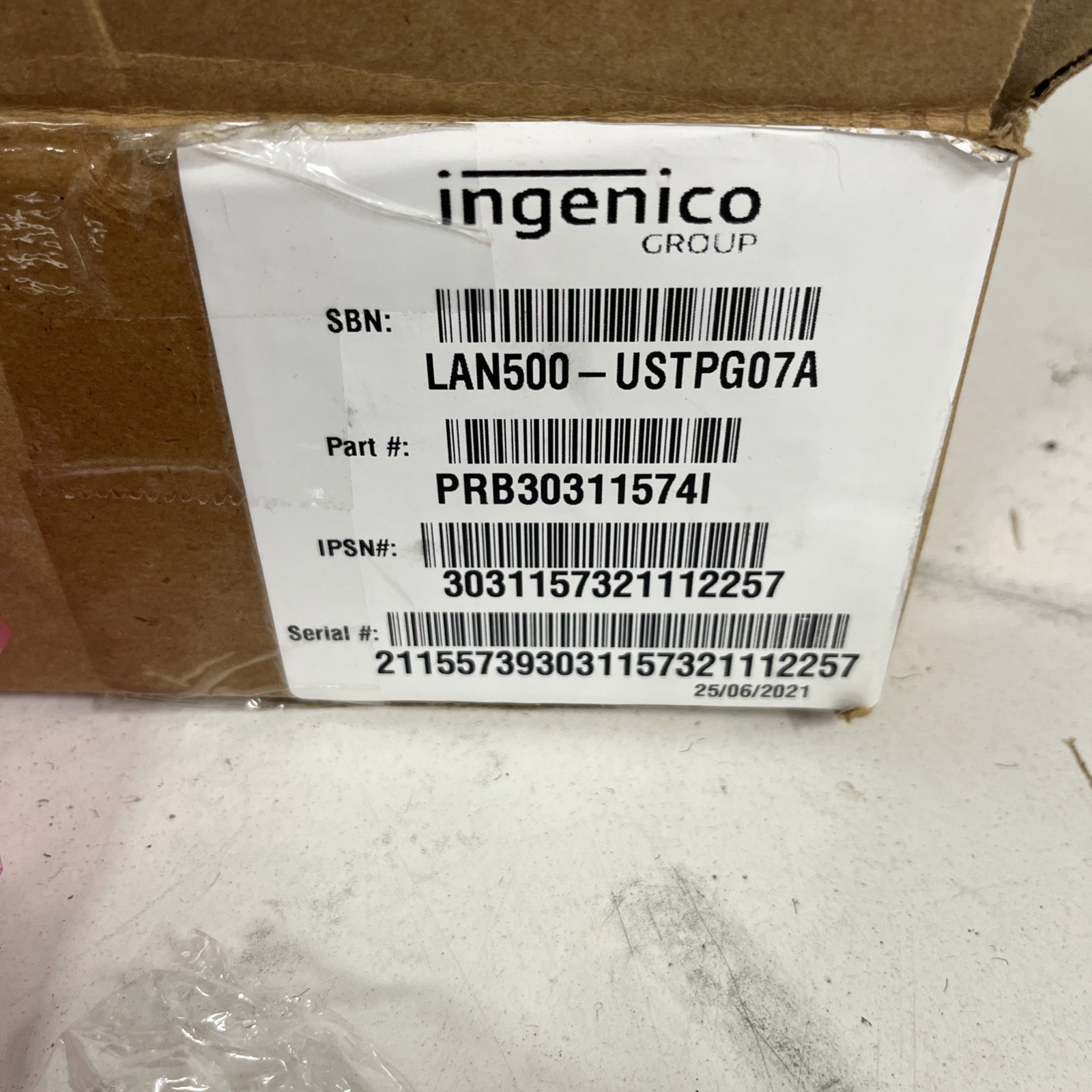 New Ingenico Lane 5000 V3 Payment Terminal w/ PSU, Stylus, Cable, PRB30311574I