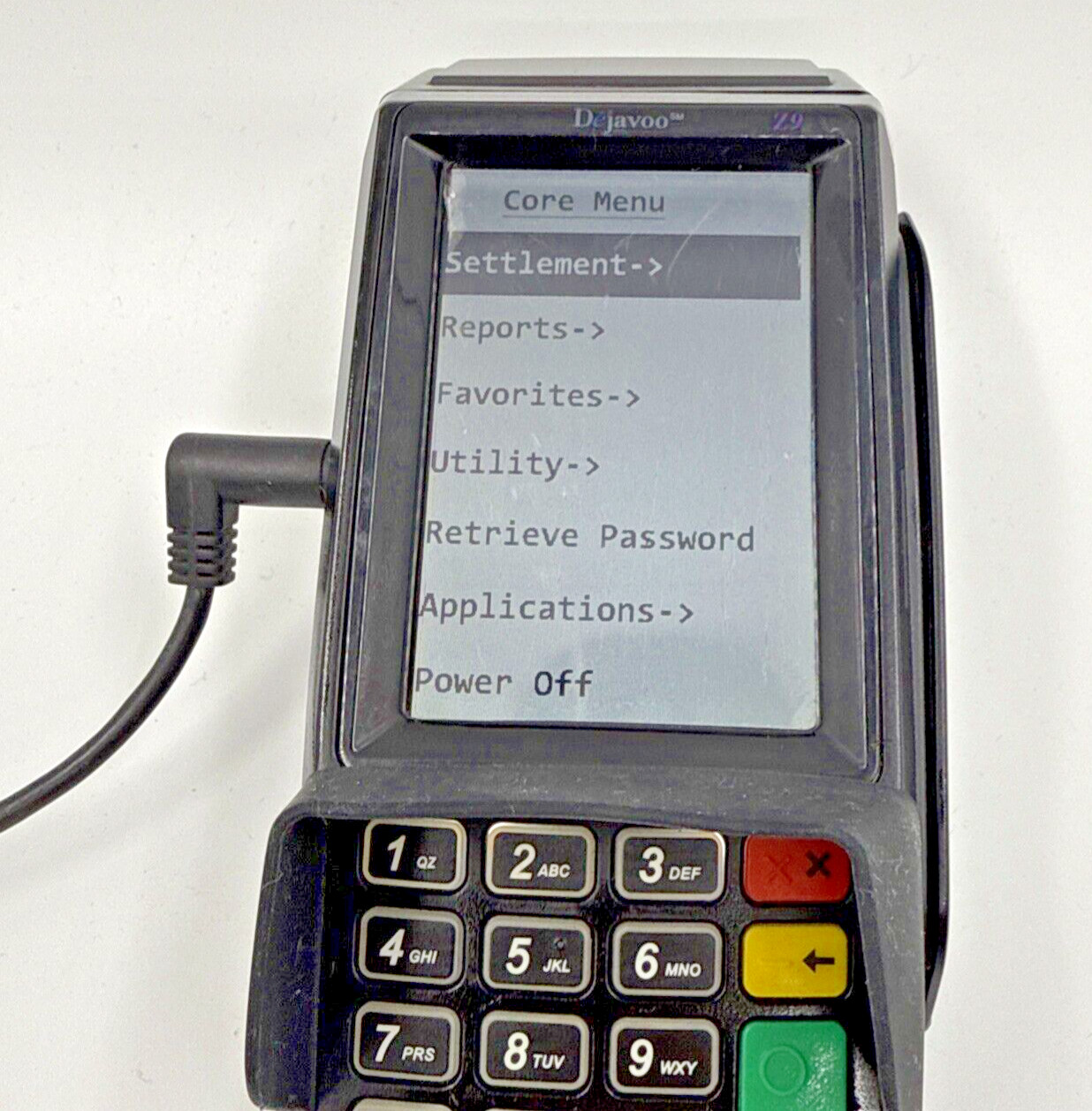 Dejavoo Z9 3.5″ VEGA3000 LCD POS Credit Card Terminal w/ Power Adapter Tested