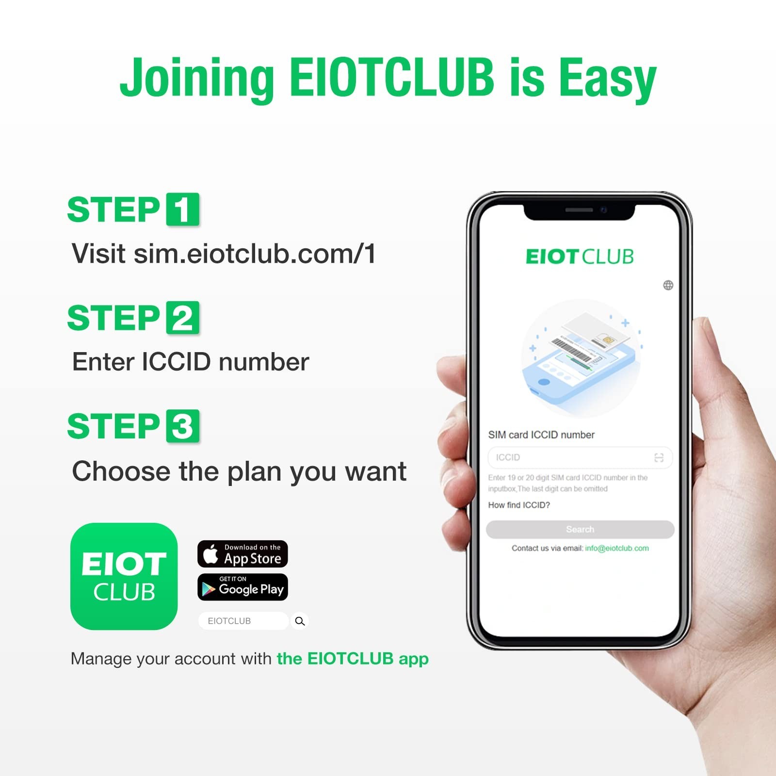 EIOTCLUB Data SIM Card Triple Play for 360 Days – No Contract, Support Unlock…