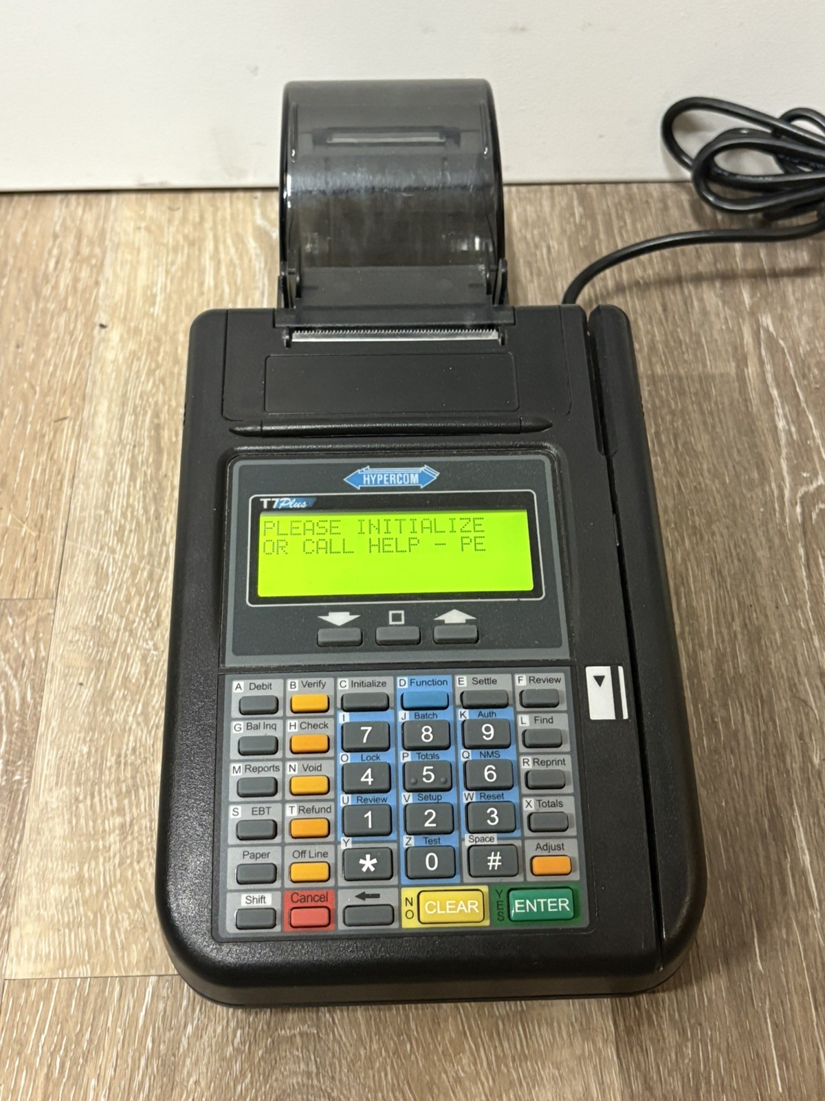 Hypercom T7Plus POS PIN Credit Card Terminal INCLUDES POWER SUPPLY