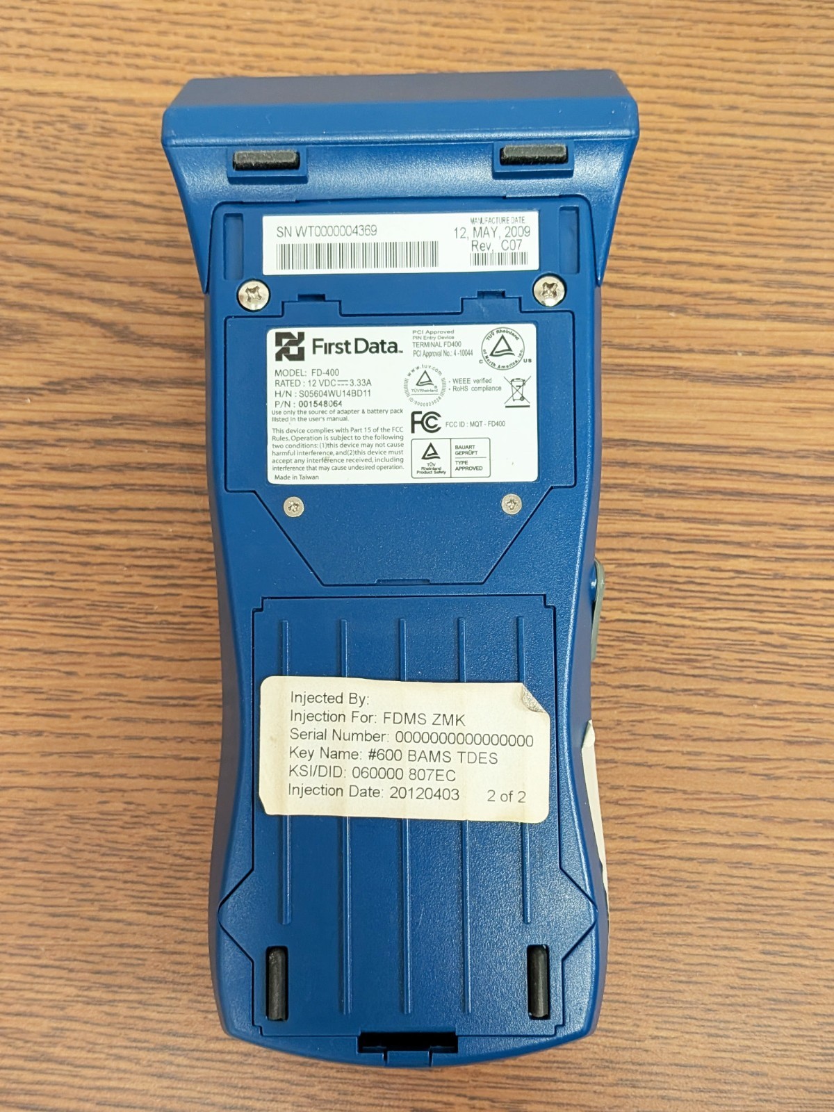 First Data FD 400 Credit Card Remote Point Of Sale